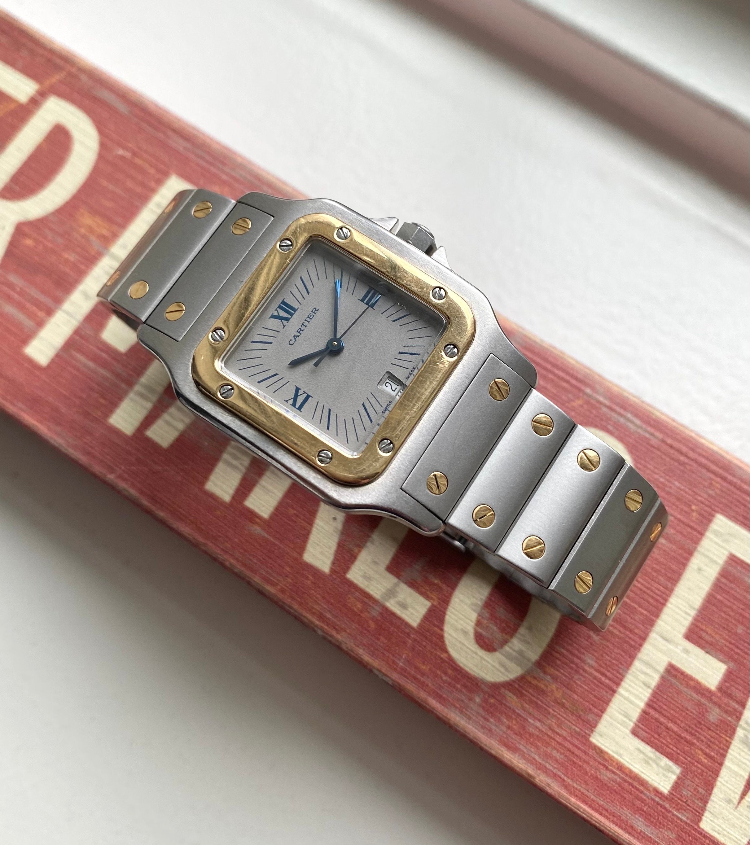 Cartier Santos — Two-tone Grey Dial