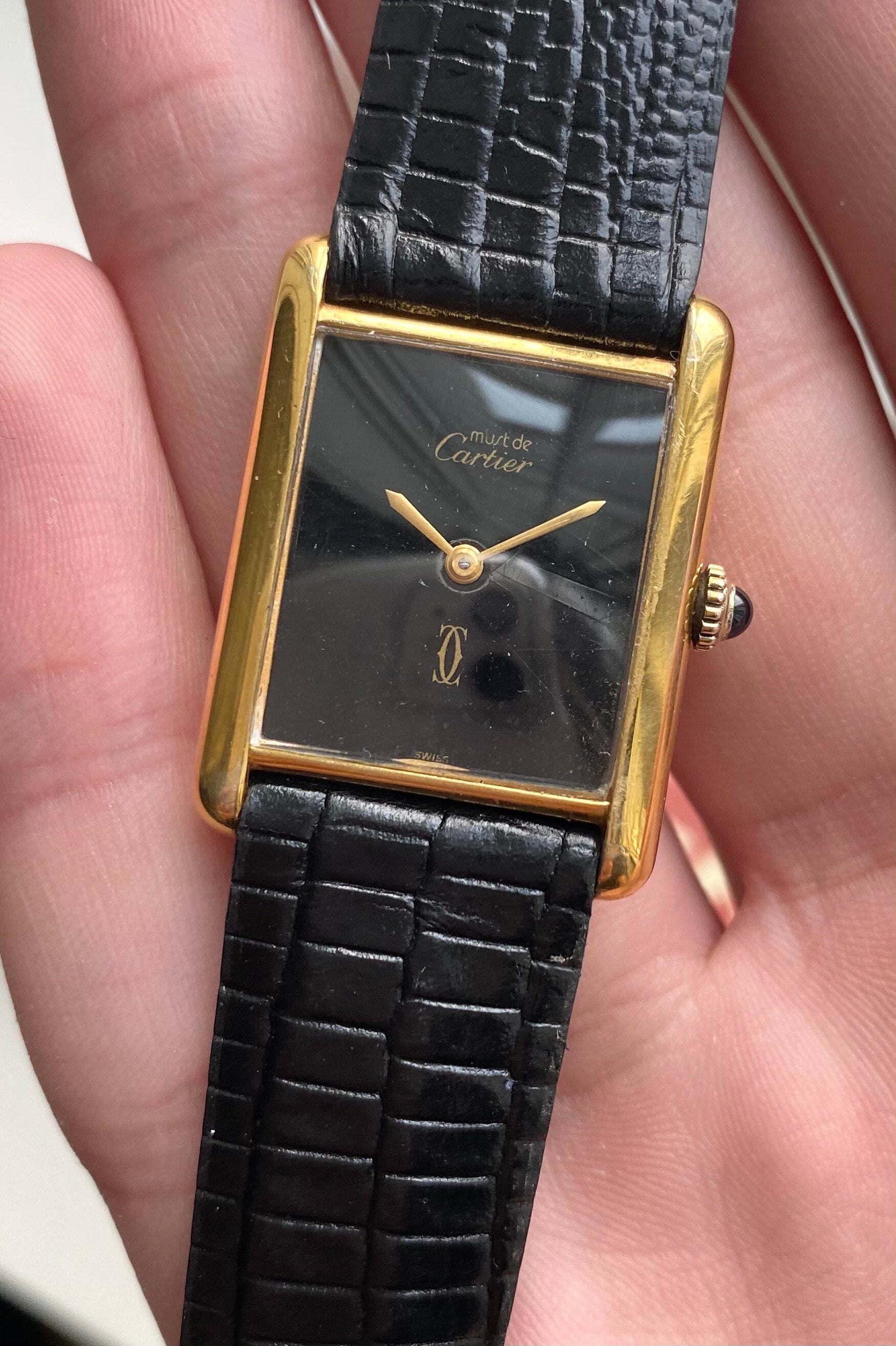 Must de Cartier Tank — Black Dial