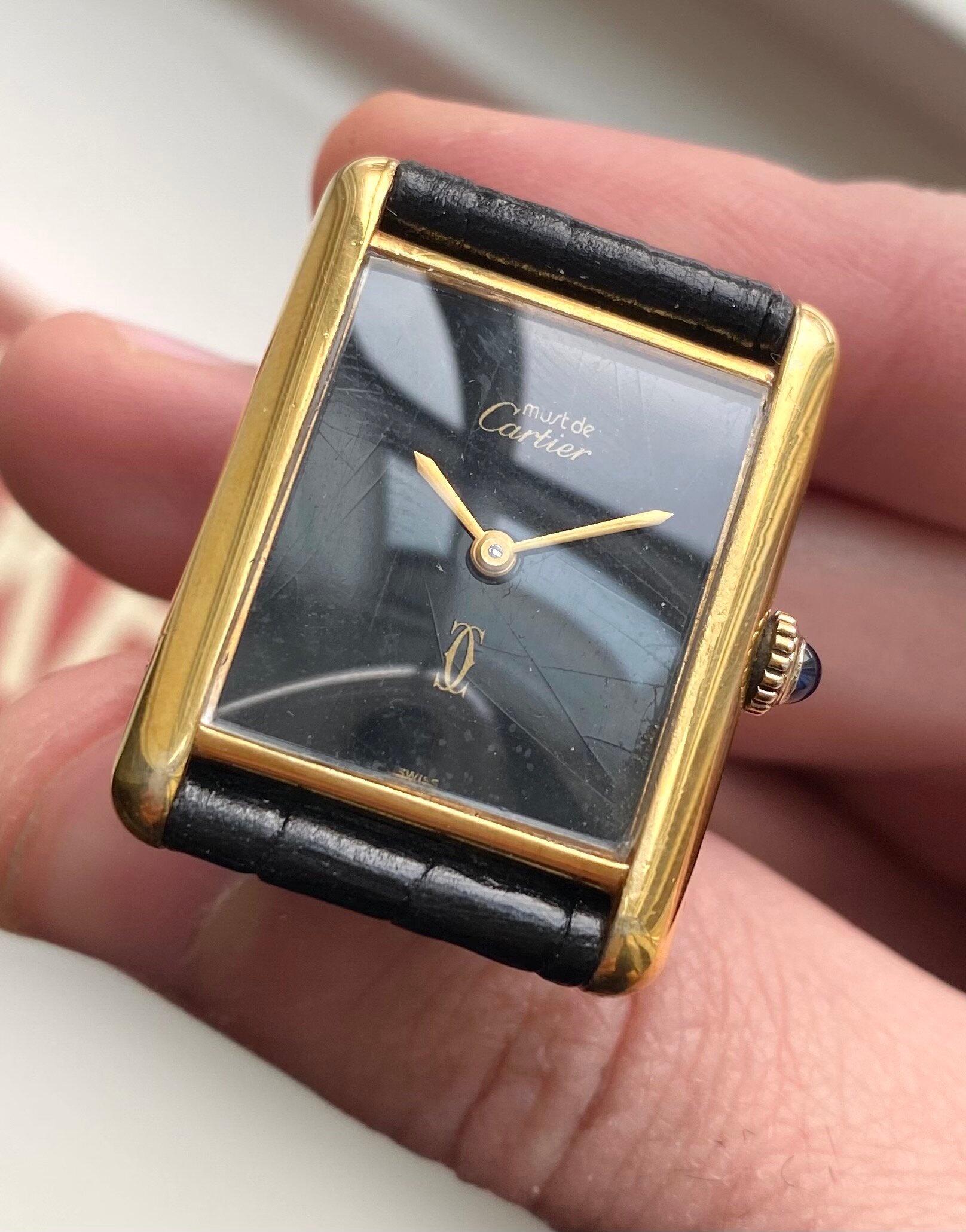 Must de Cartier Tank — Black Dial