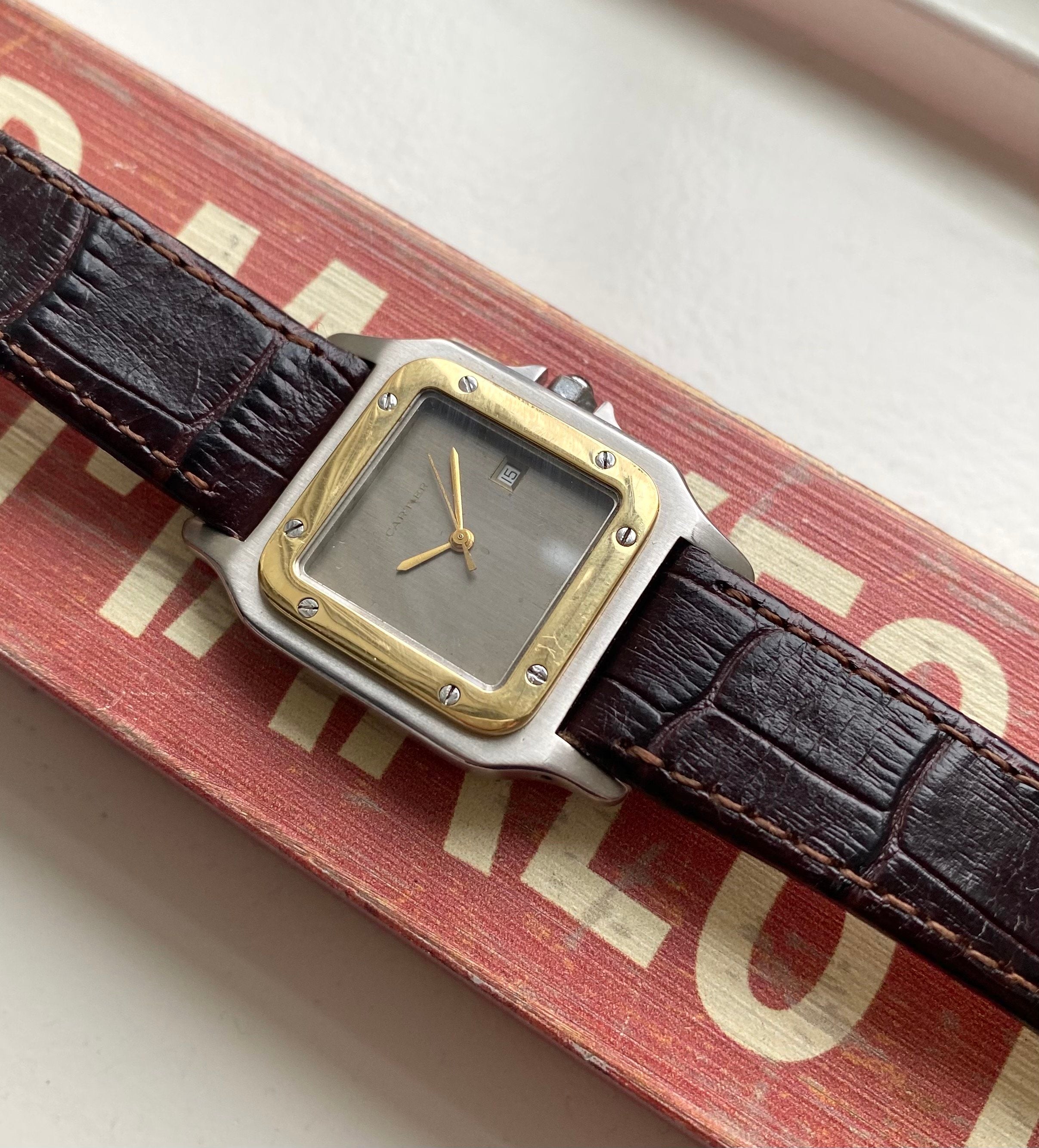 Cartier Santos — Two-tone Grey Dial