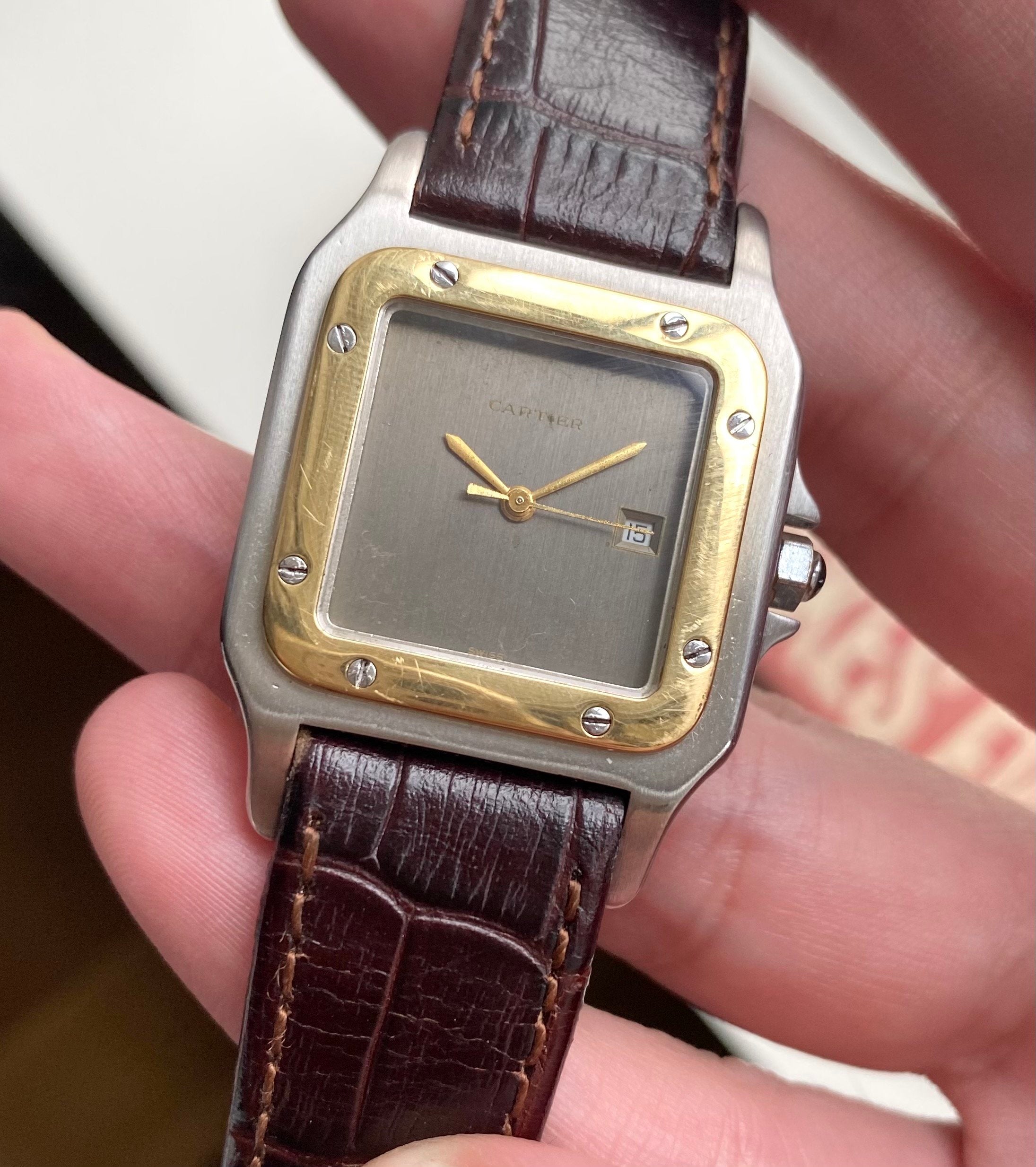 Cartier Santos — Two-tone Grey Dial