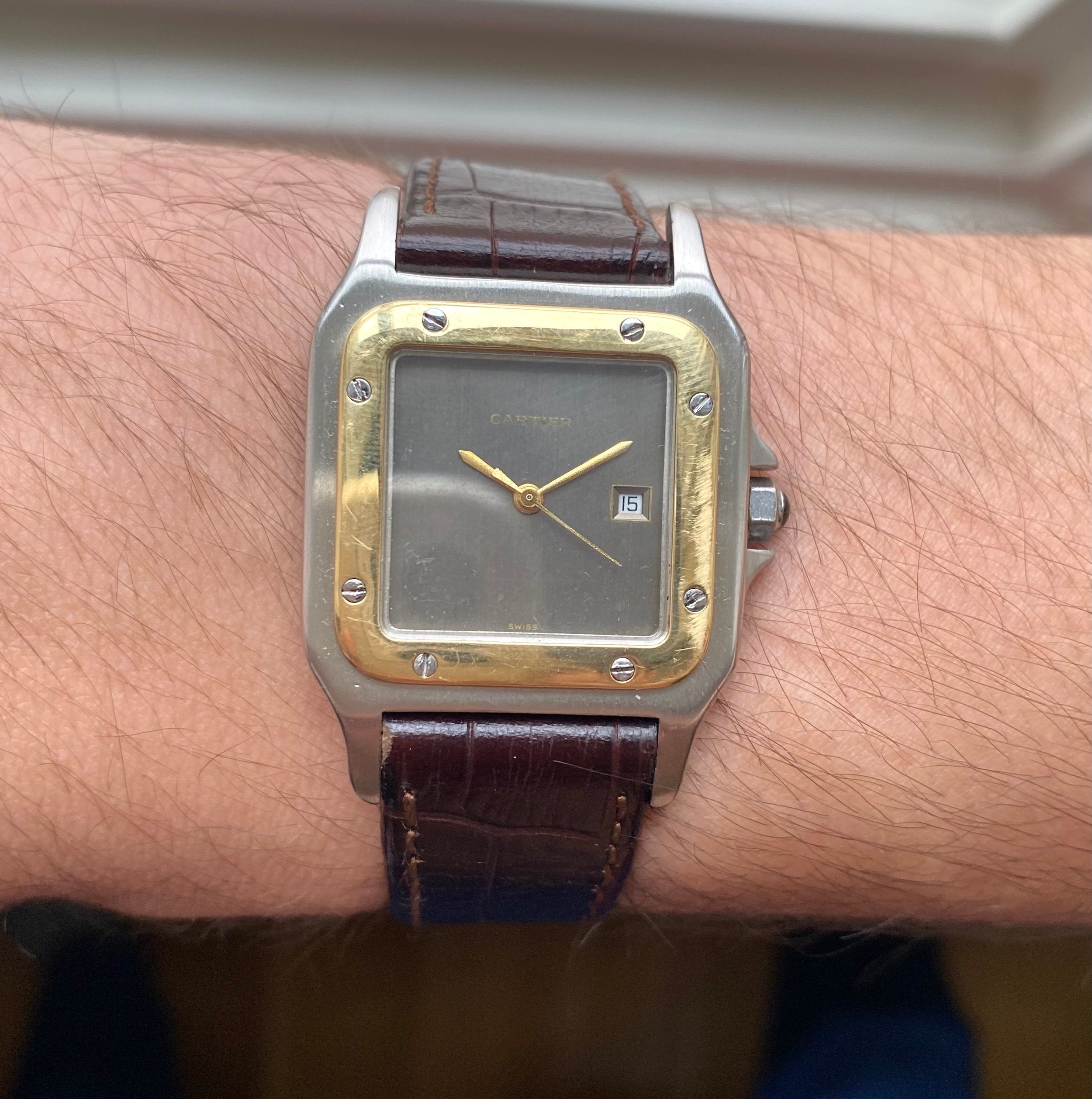 Cartier Santos — Two-tone Grey Dial