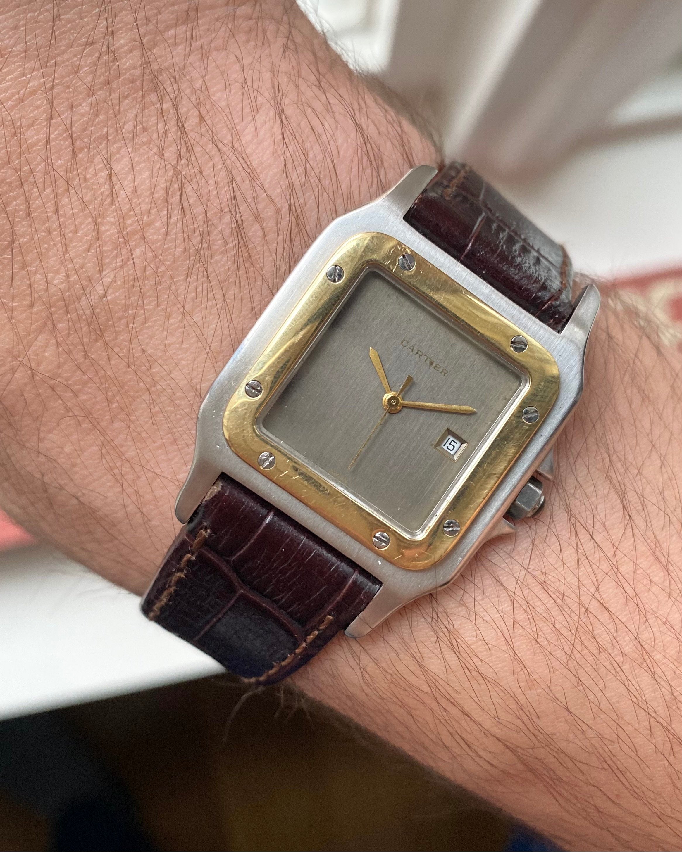 Cartier Santos — Two-tone Grey Dial