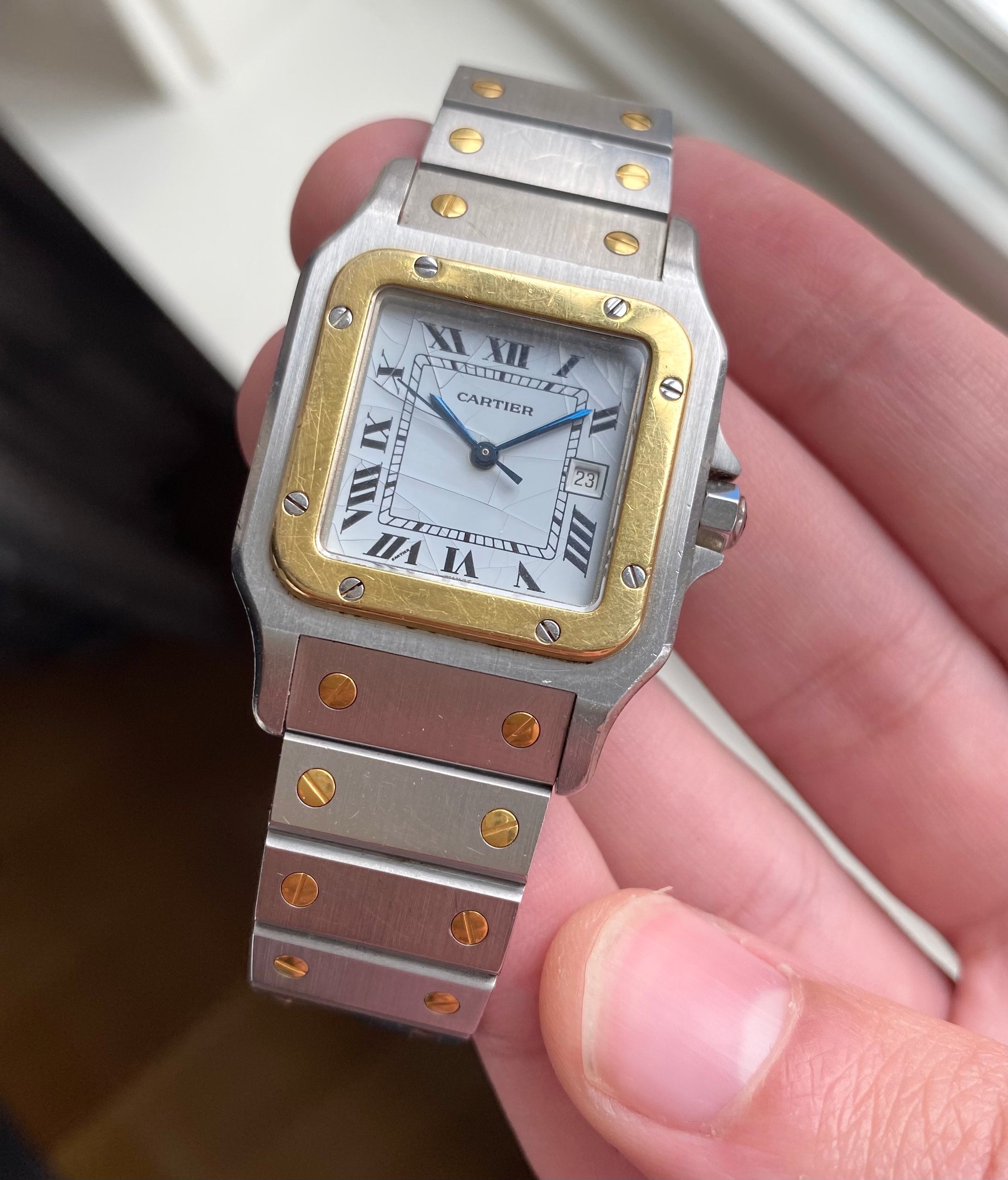 Cartier Santos — Two-tone White "Spider" Dial