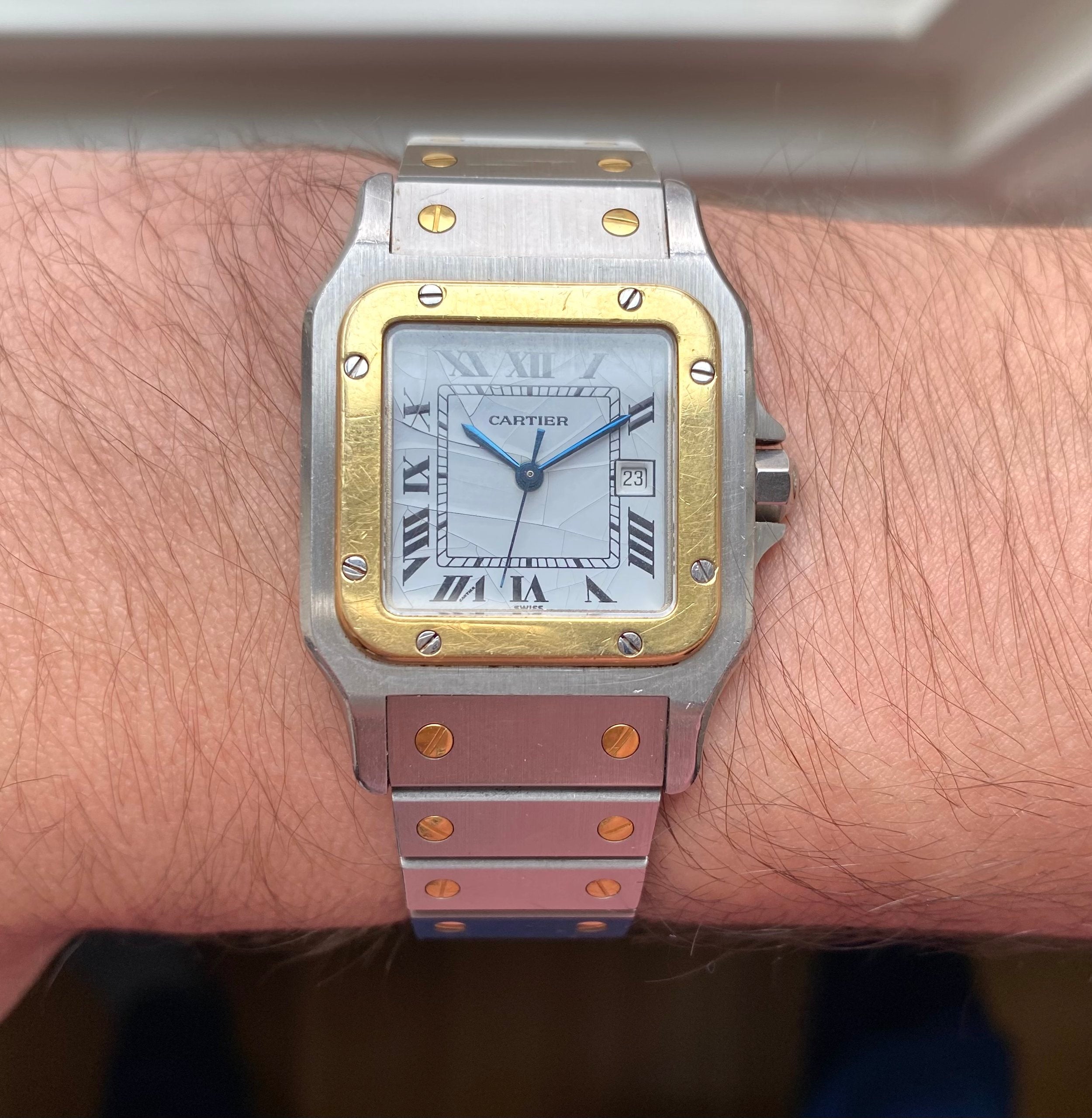 Cartier Santos — Two-tone White "Spider" Dial