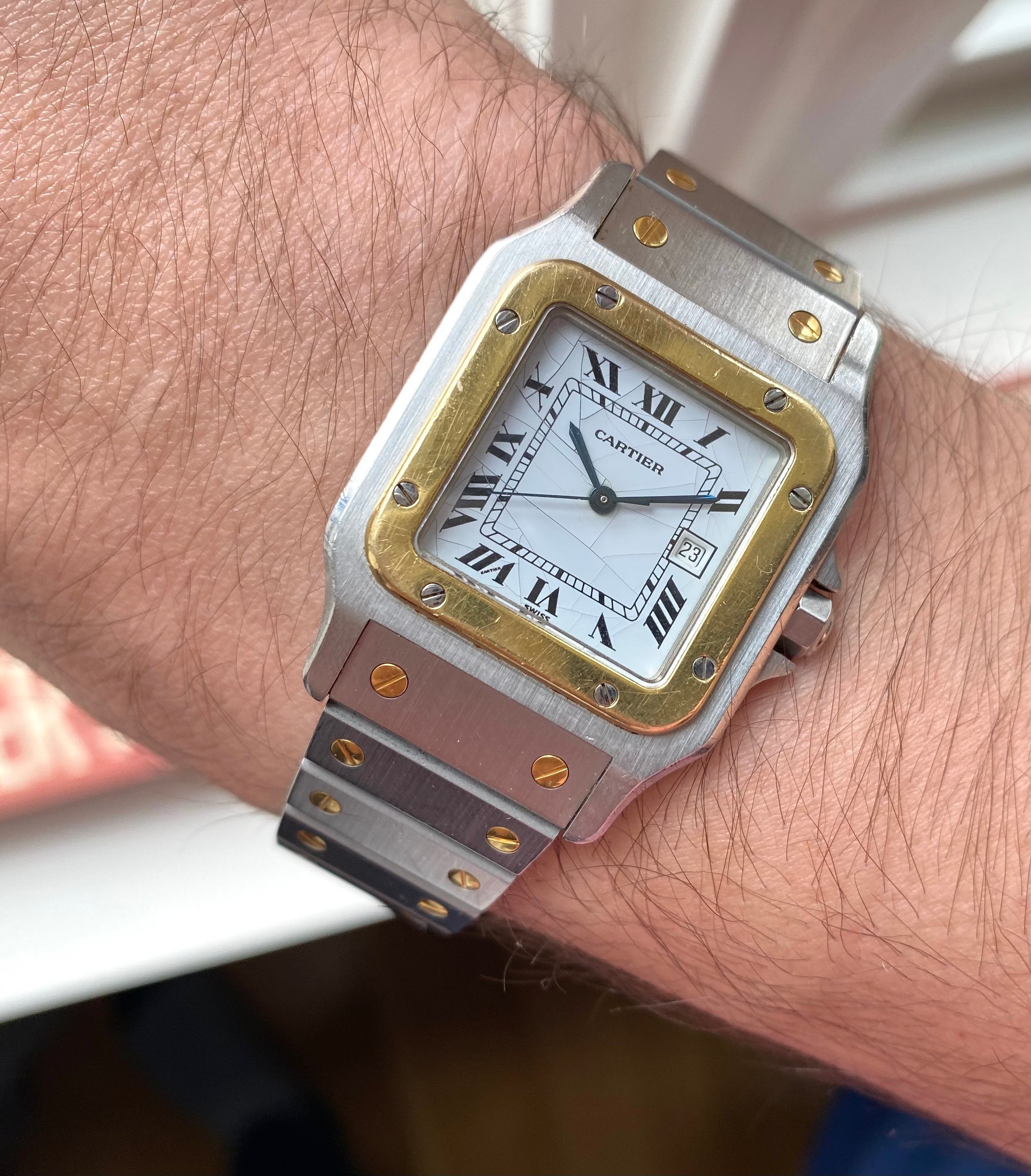 Cartier Santos — Two-tone White "Spider" Dial