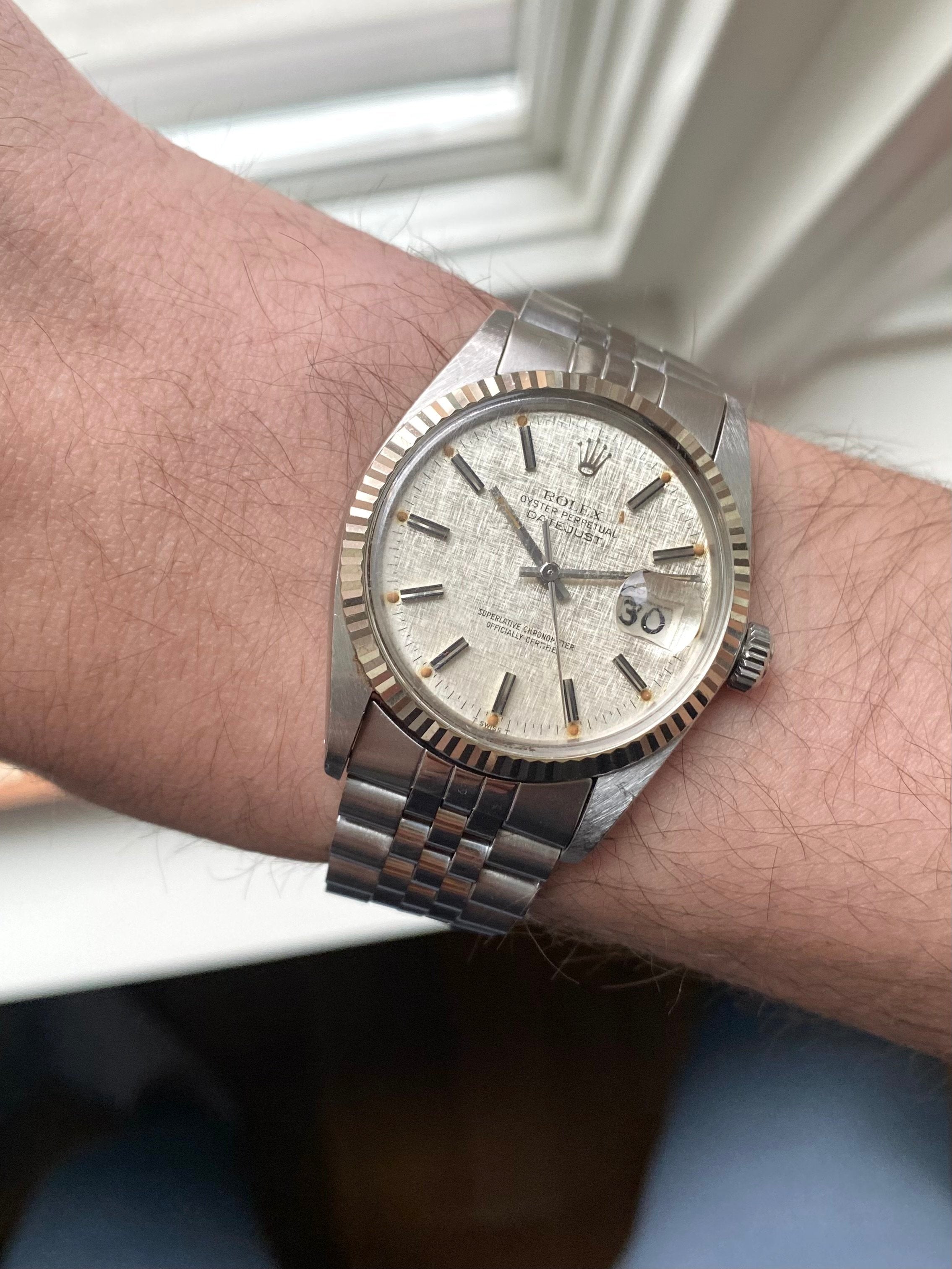 Rolex Datejust 16014 - Silver Linen