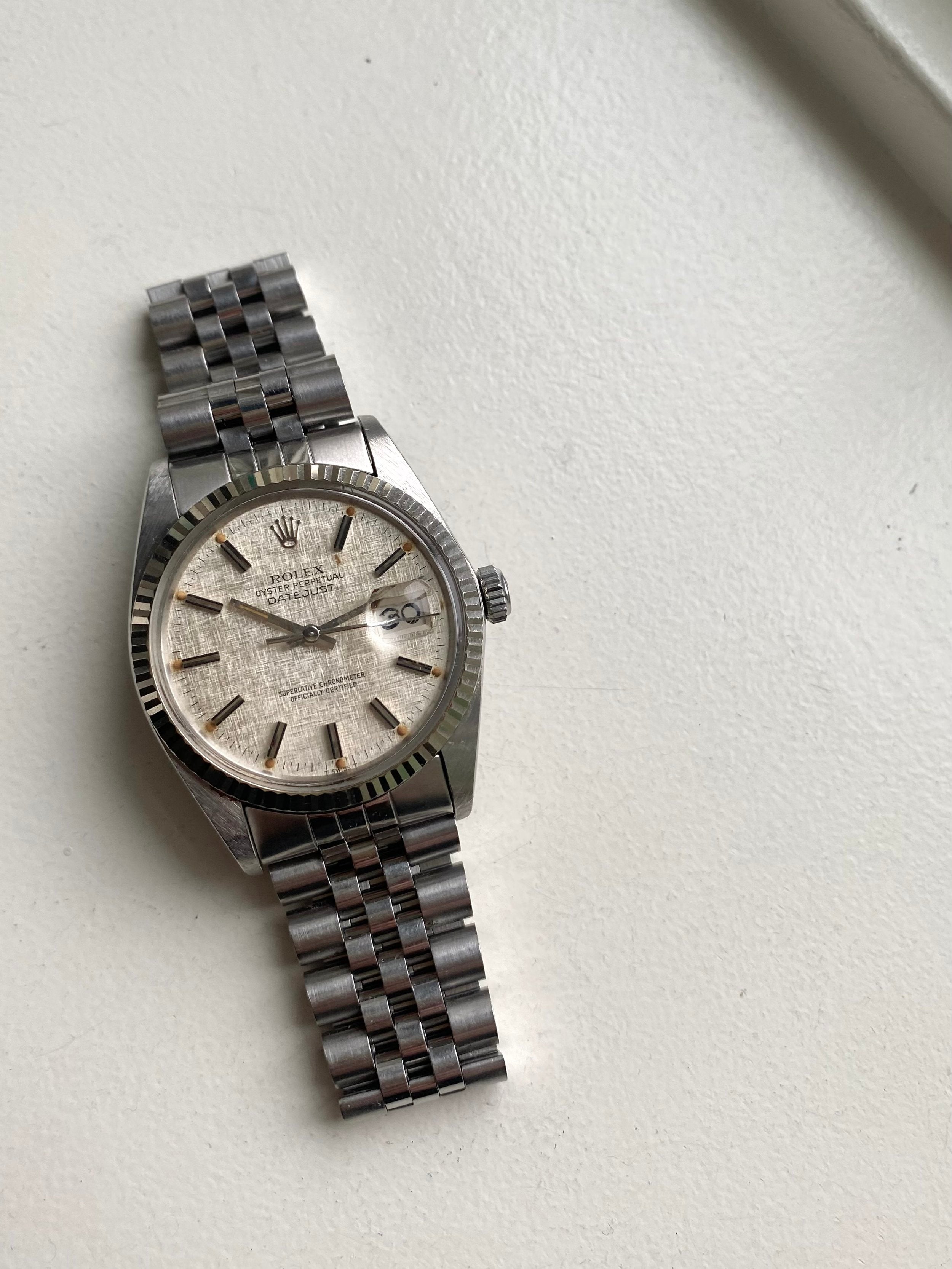 Rolex Datejust 16014 - Silver Linen