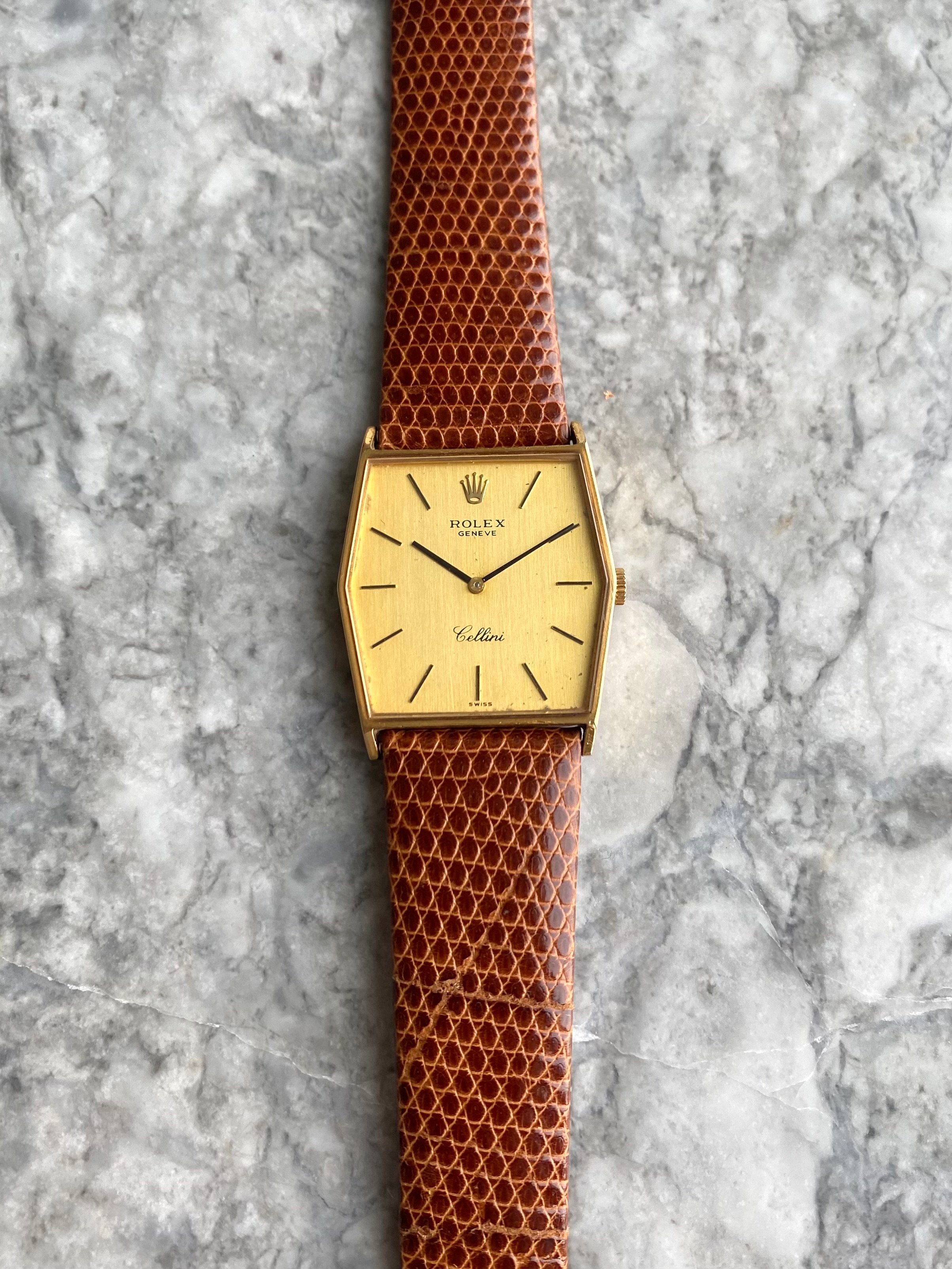 Rolex Cellini - 18K Gold Tonneau Case.