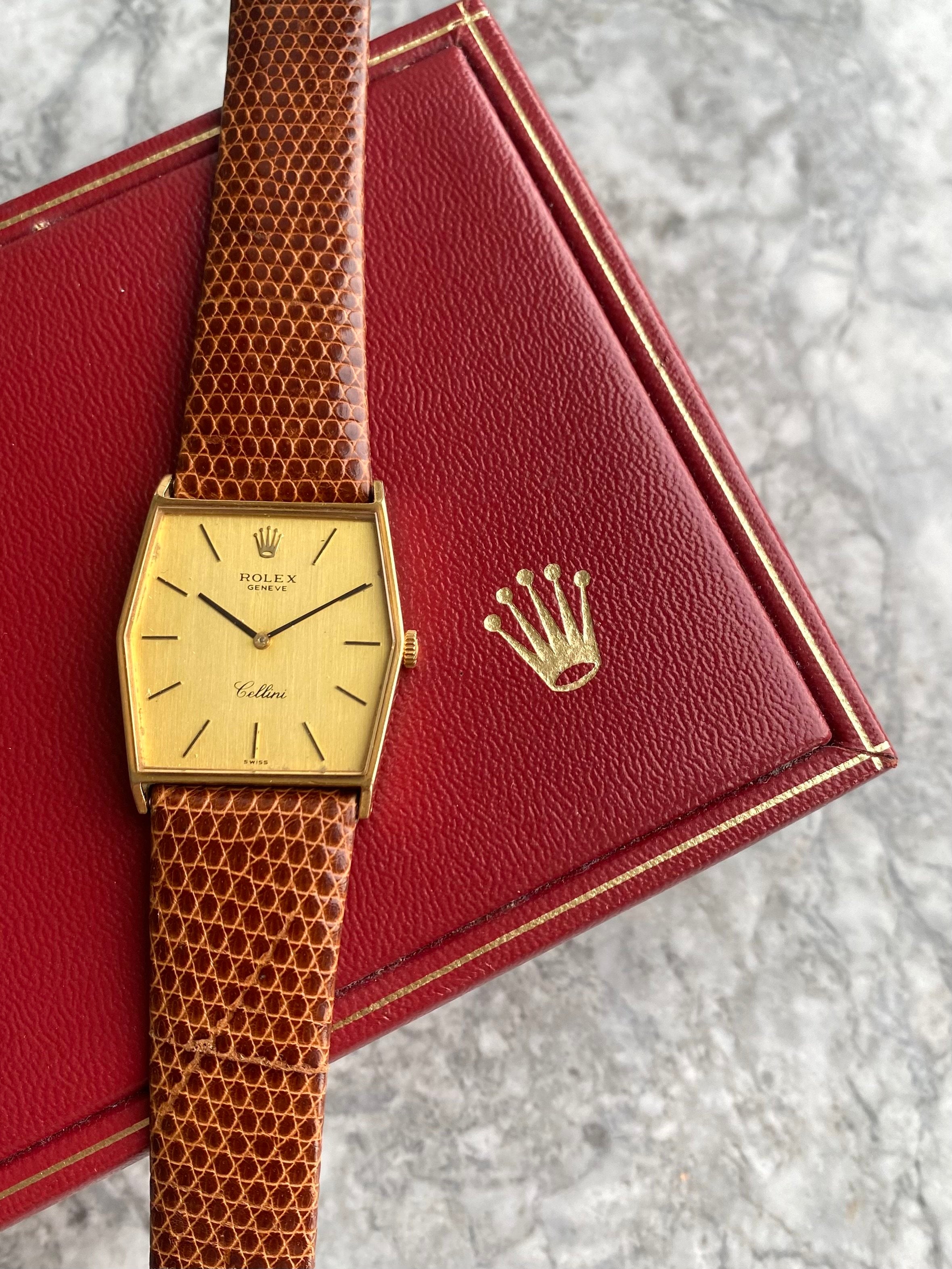 Rolex Cellini - 18K Gold Tonneau Case.