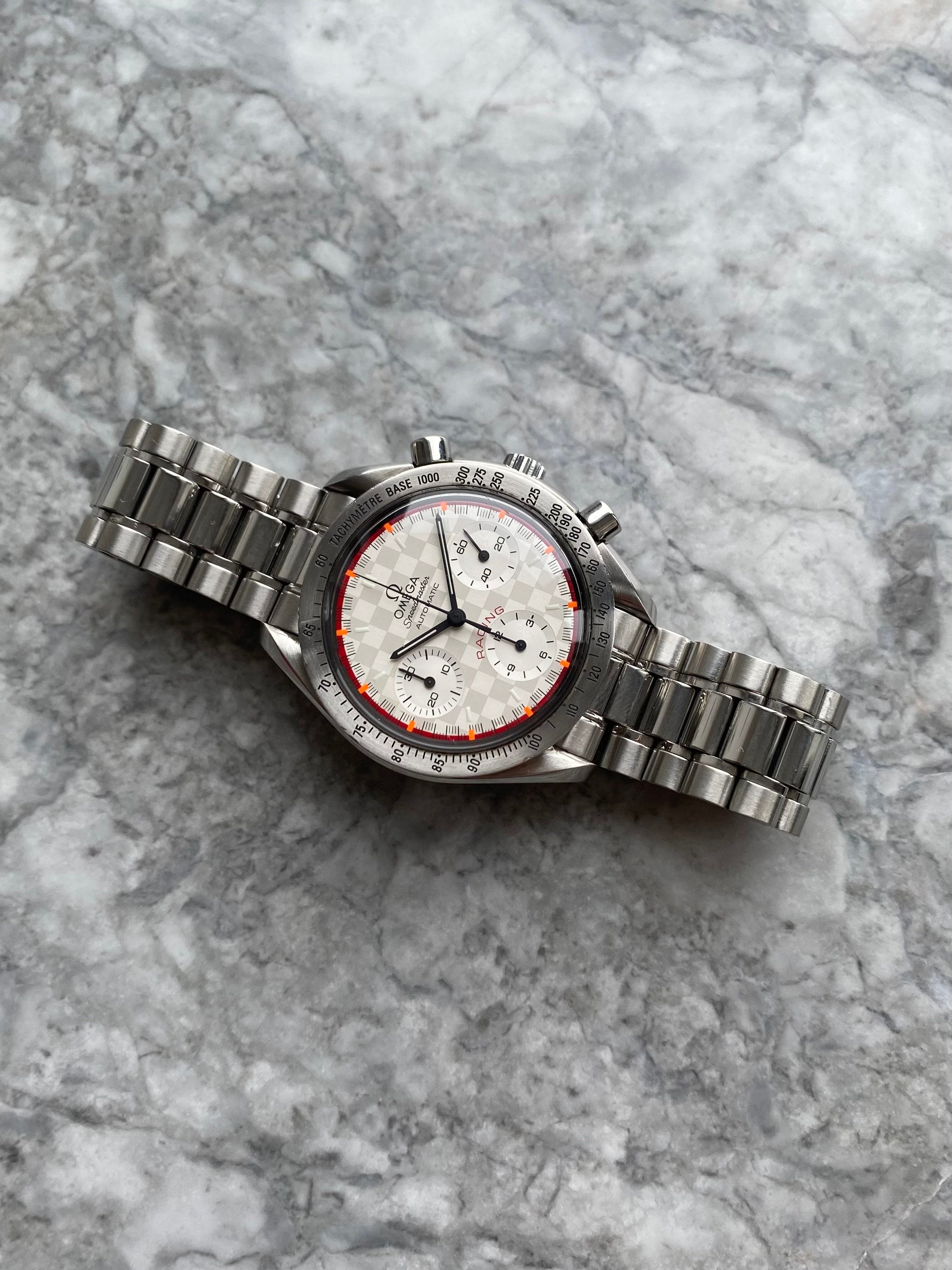 Omega Speedmaster Schumacher Checkered Dial.