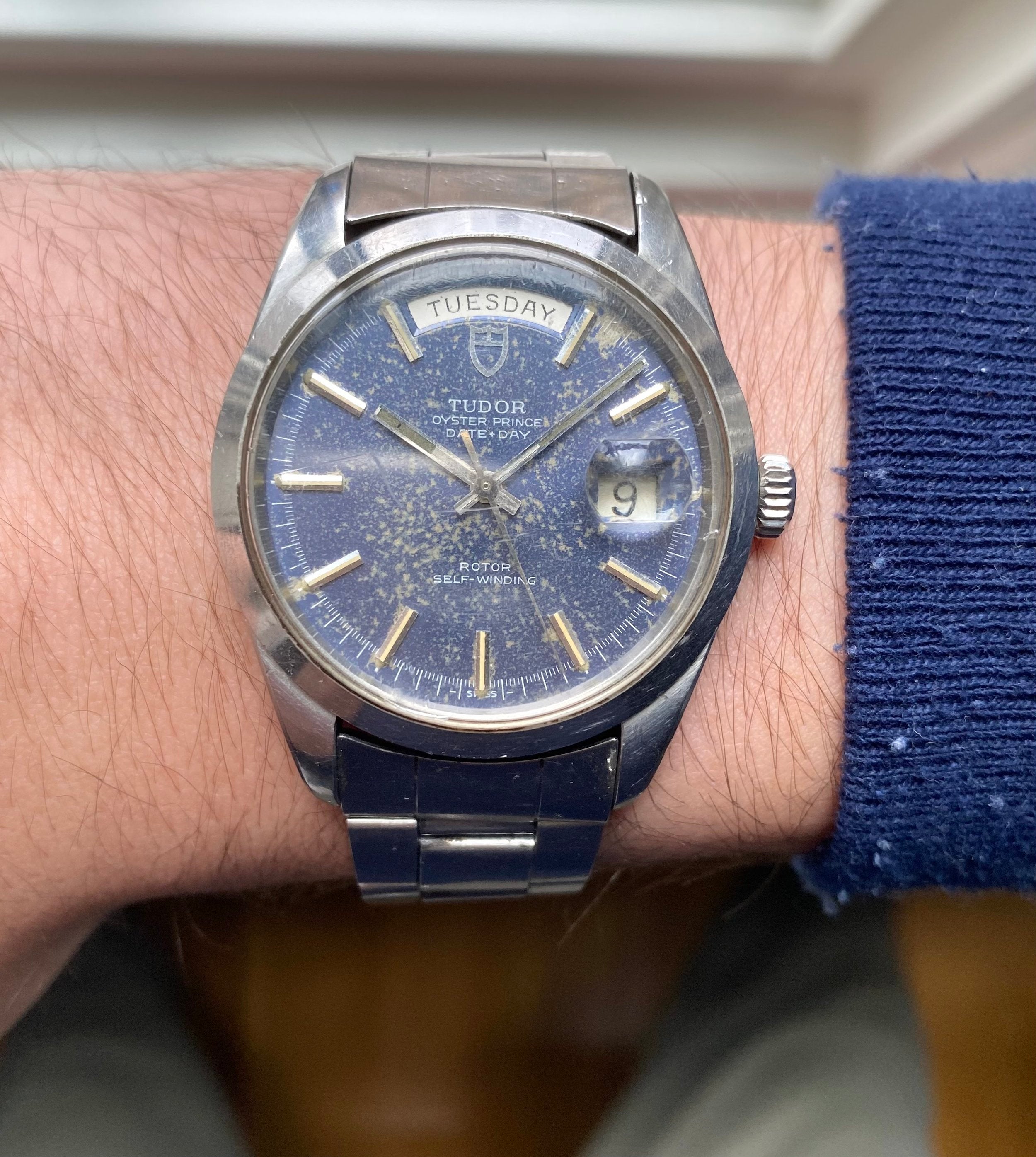 Tudor Oysterprince Date-day — Oversized Bue Dial