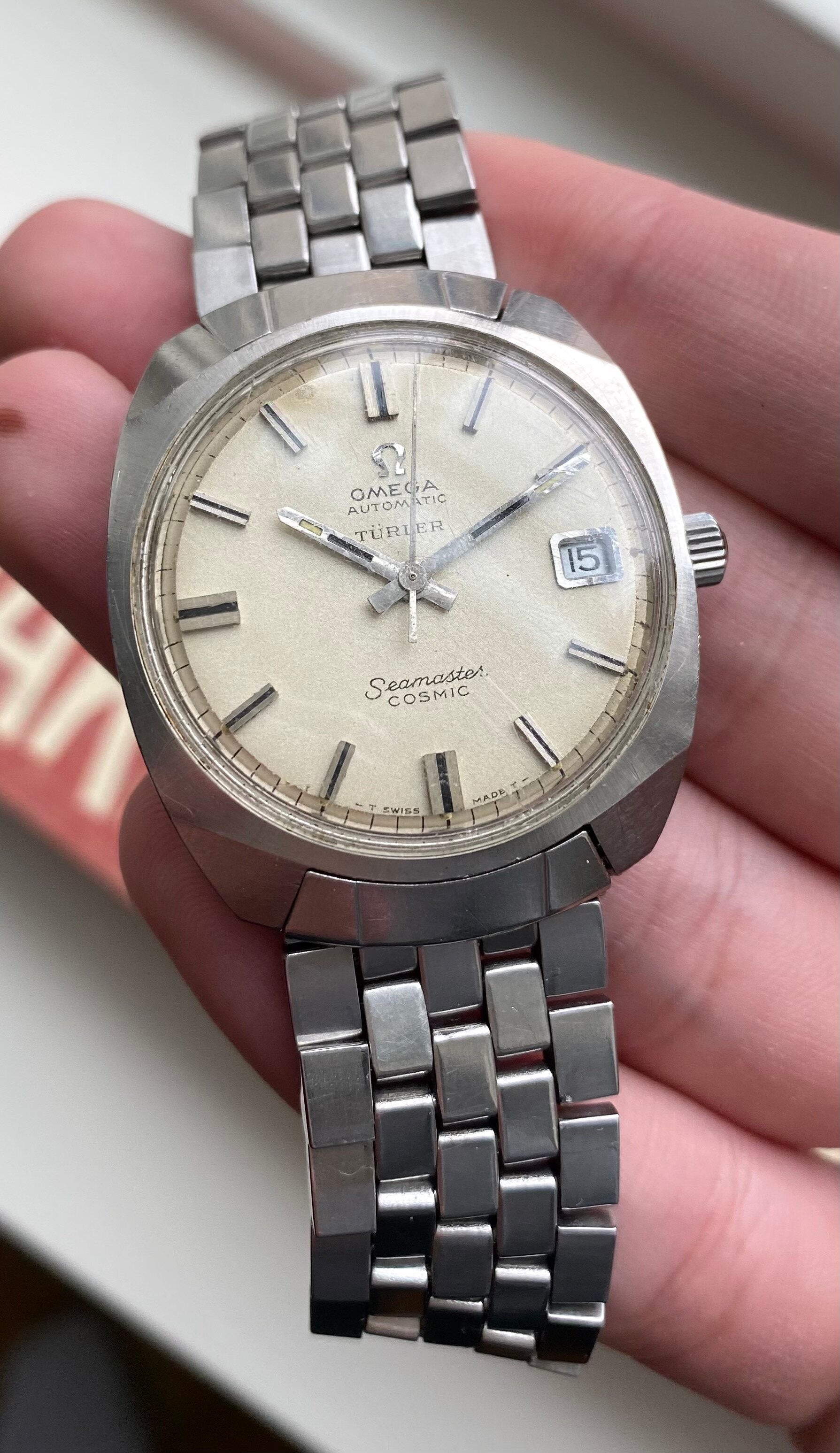 Omega Seamaster Cosmic — "Turler" Stamp