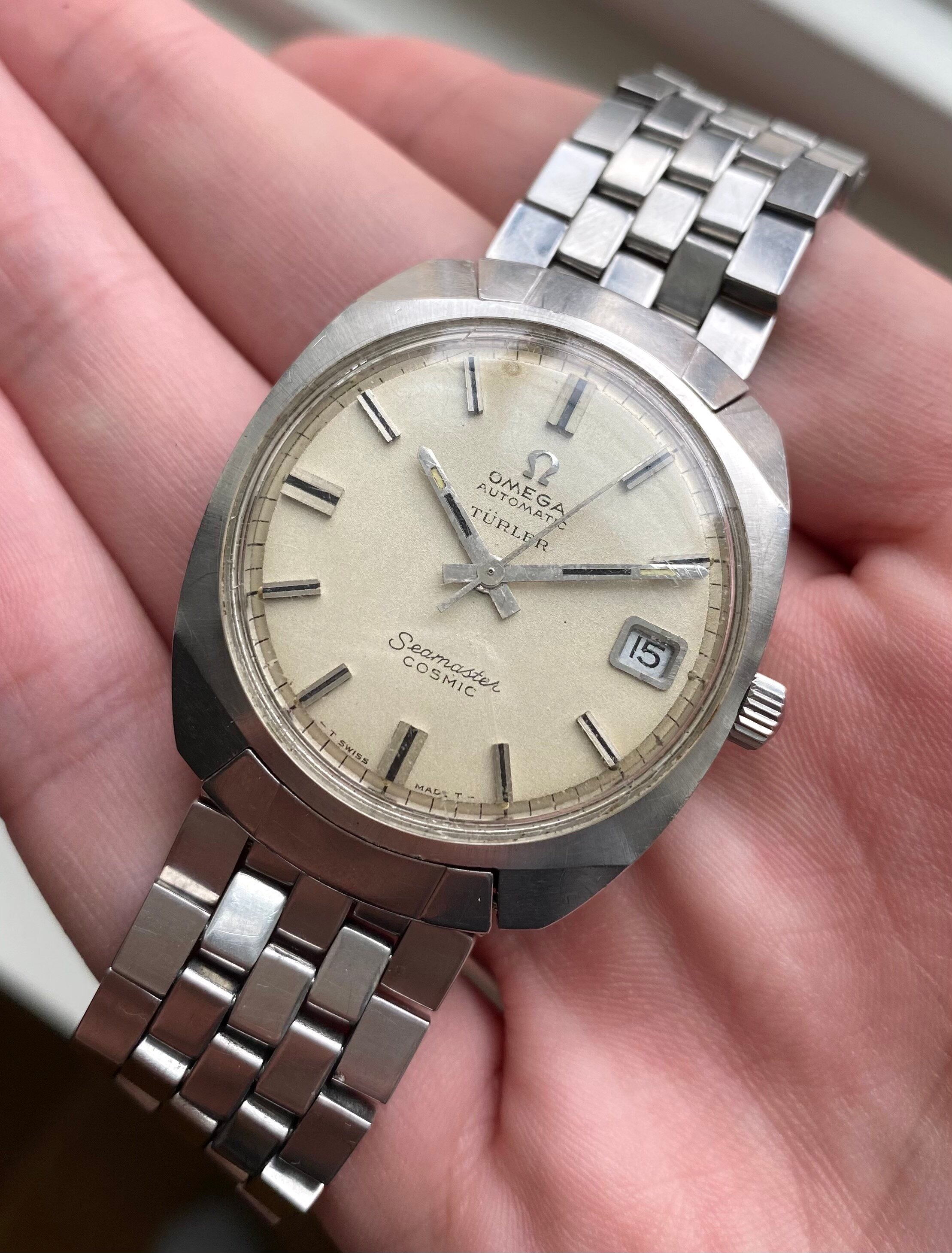 Omega Seamaster Cosmic — "Turler" Stamp