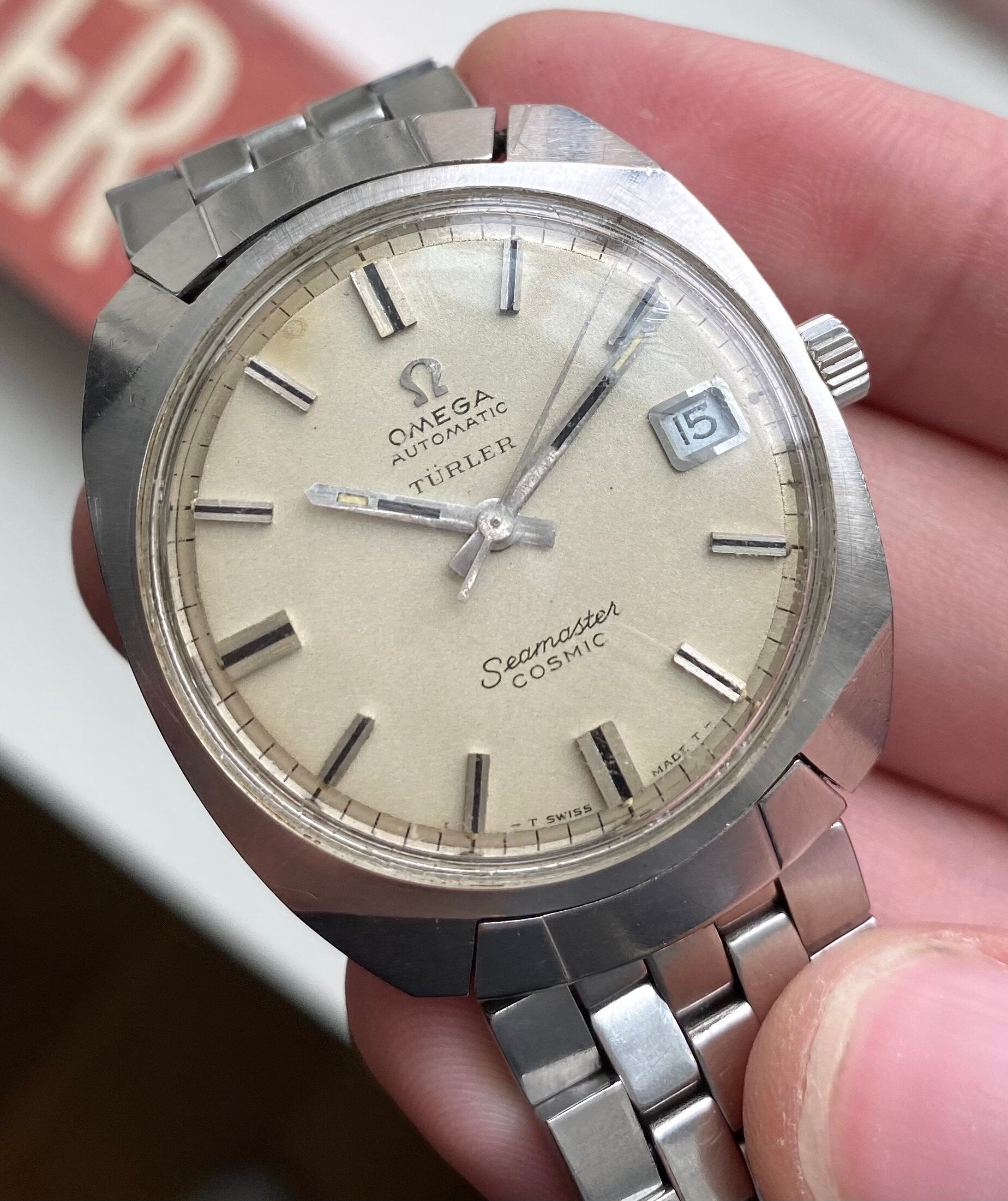 Omega Seamaster Cosmic — "Turler" Stamp