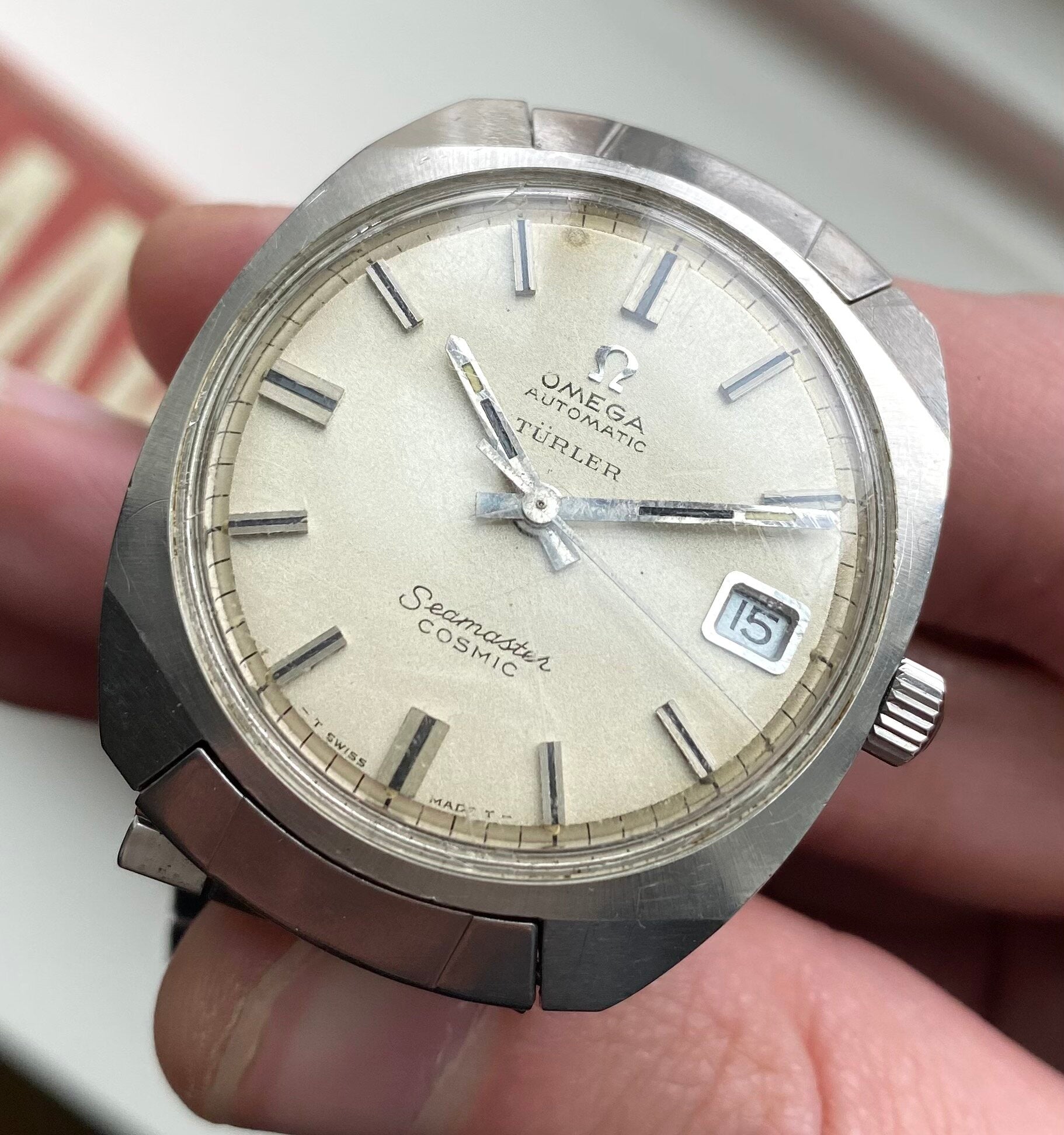 Omega Seamaster Cosmic — "Turler" Stamp