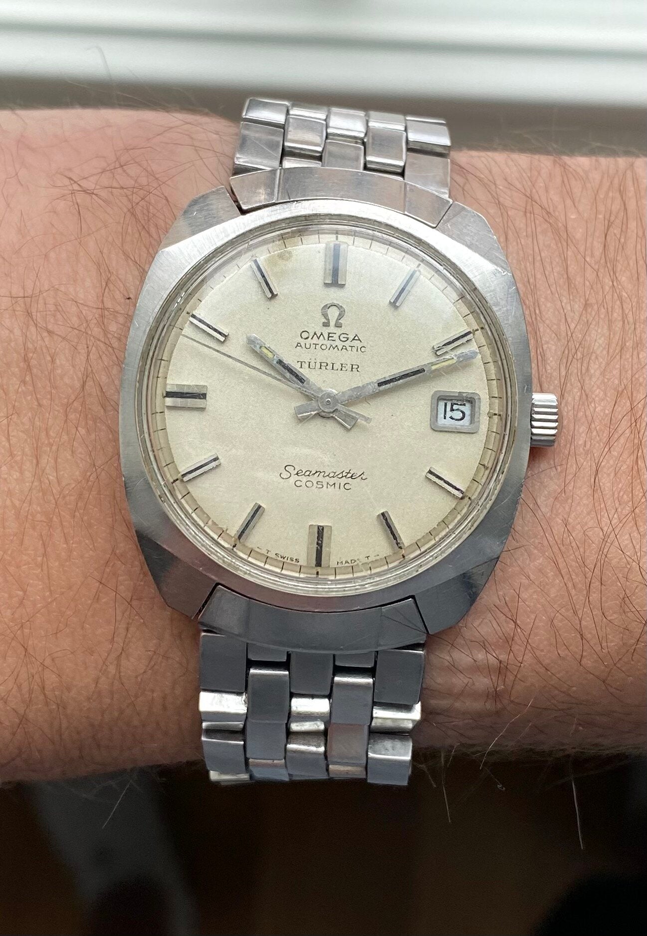 Omega Seamaster Cosmic — "Turler" Stamp