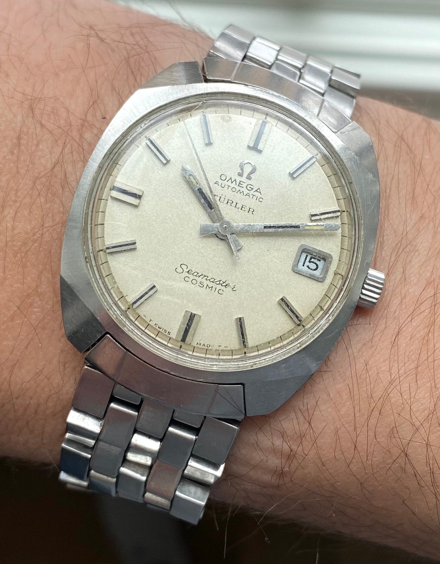 Omega Seamaster Cosmic — "Turler" Stamp