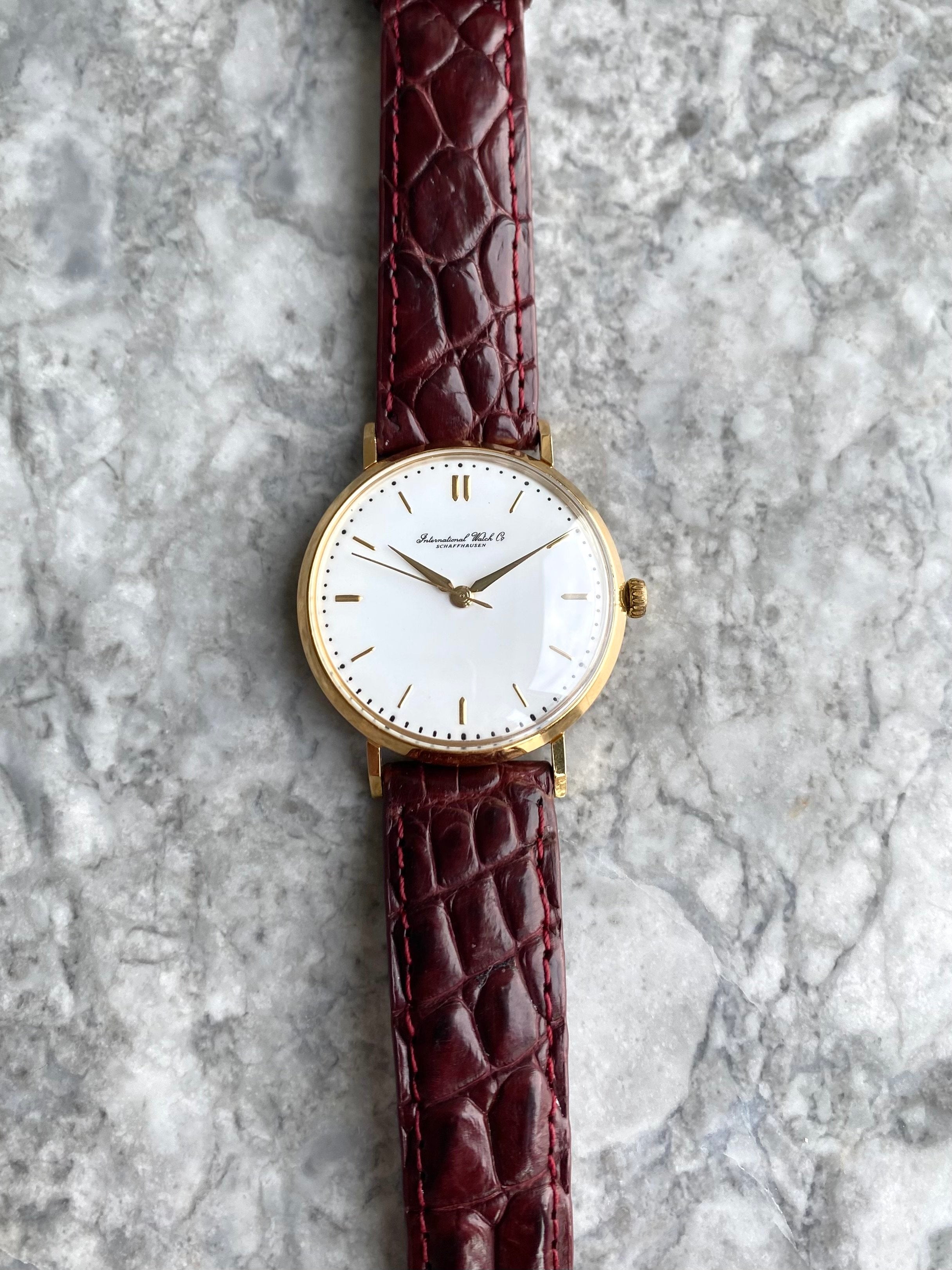 IWC White Enamel 18K Gold.