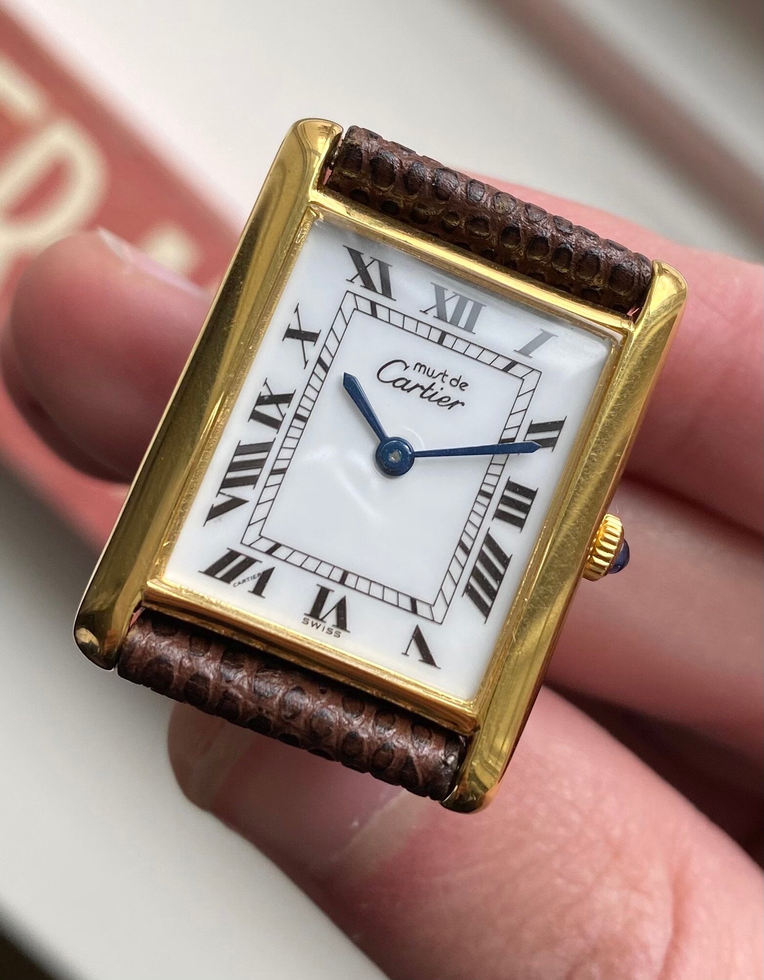 Must de Cartier Tank — White Roman Numerals