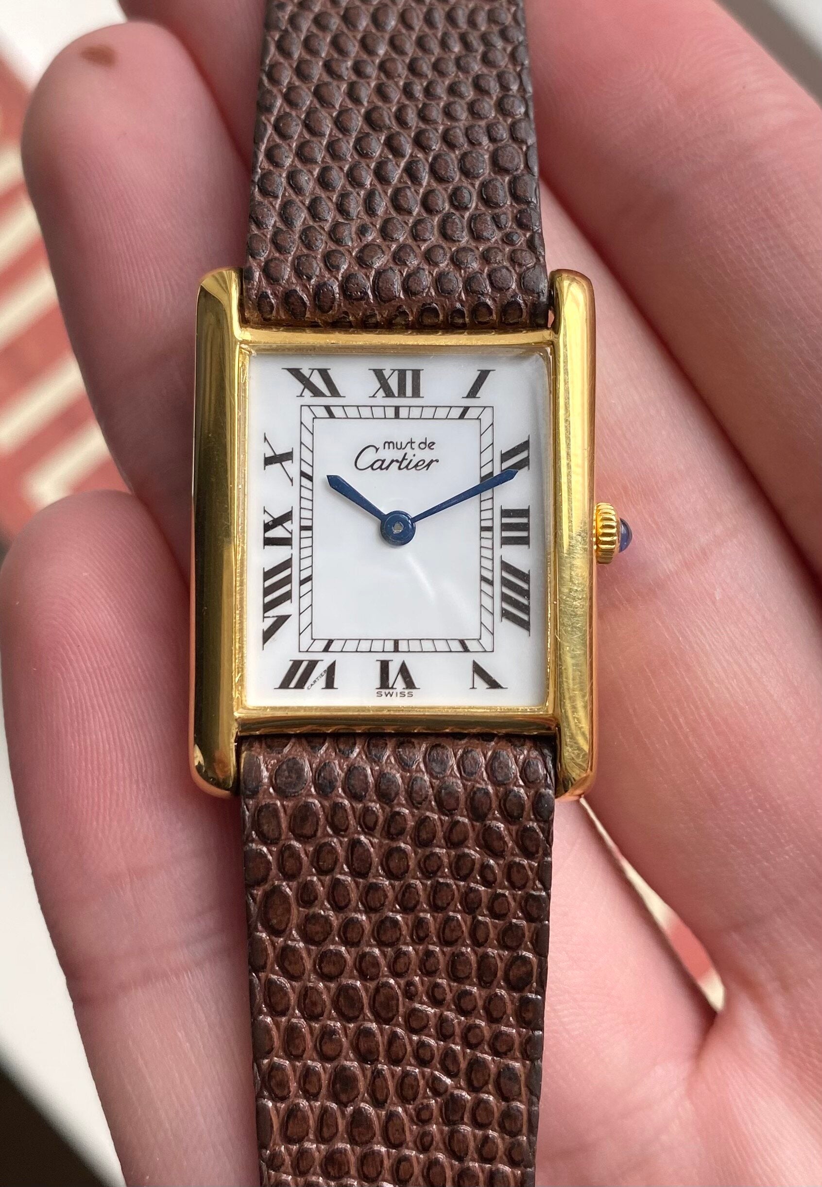 Must de Cartier Tank — White Roman Numerals