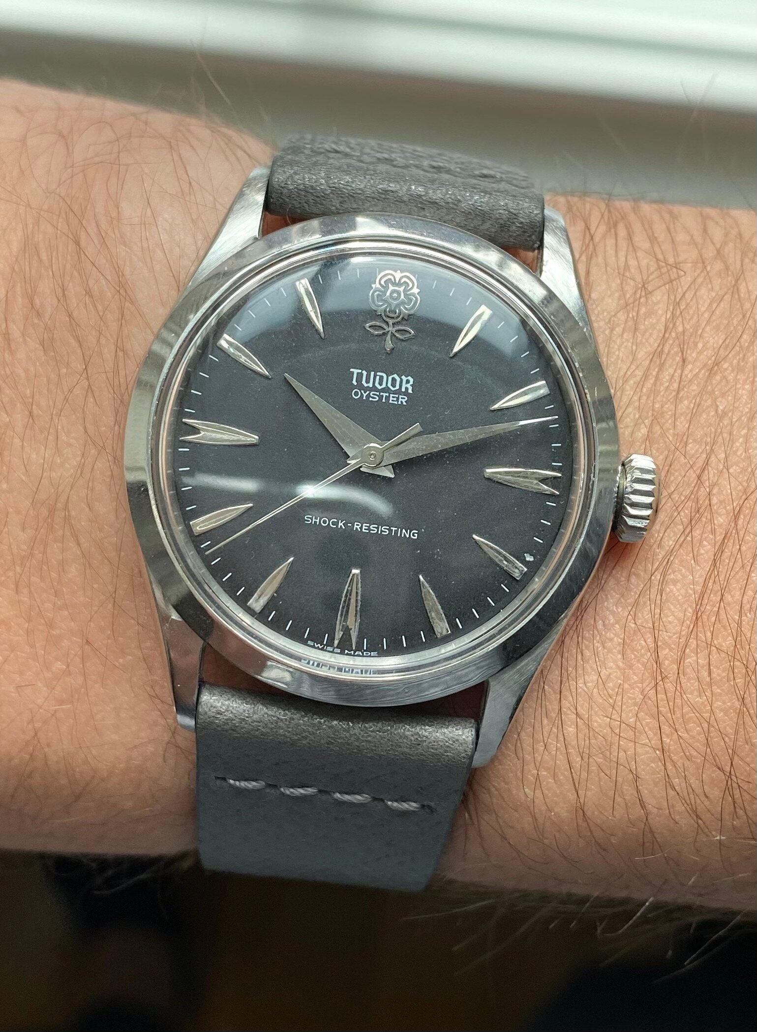 Tudor Oyster — Rose Dial