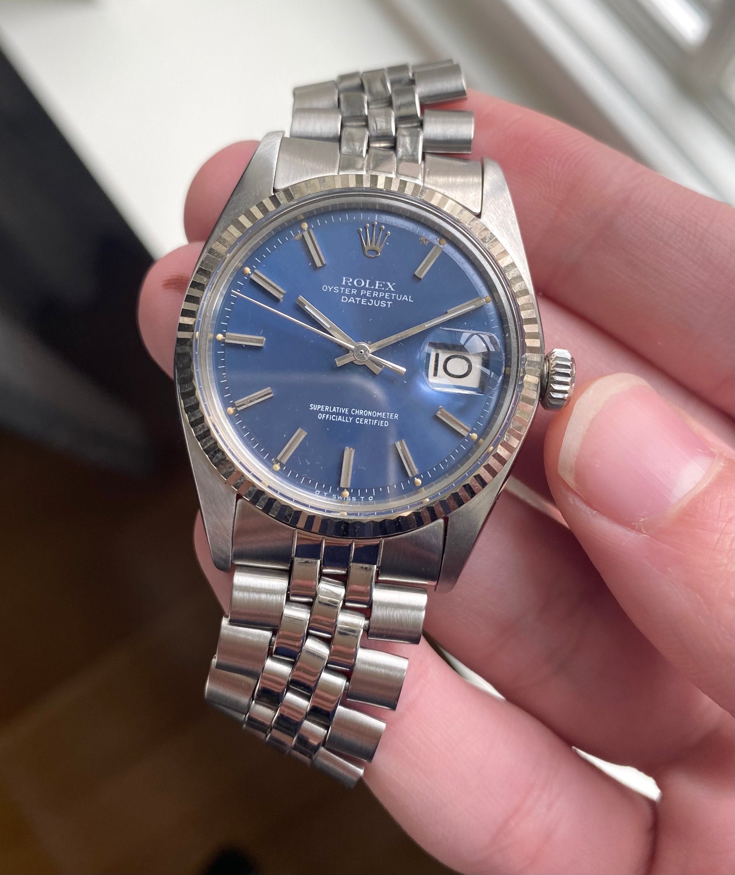 Rolex Datejust ref. 1601 — Blue Sigma Dial