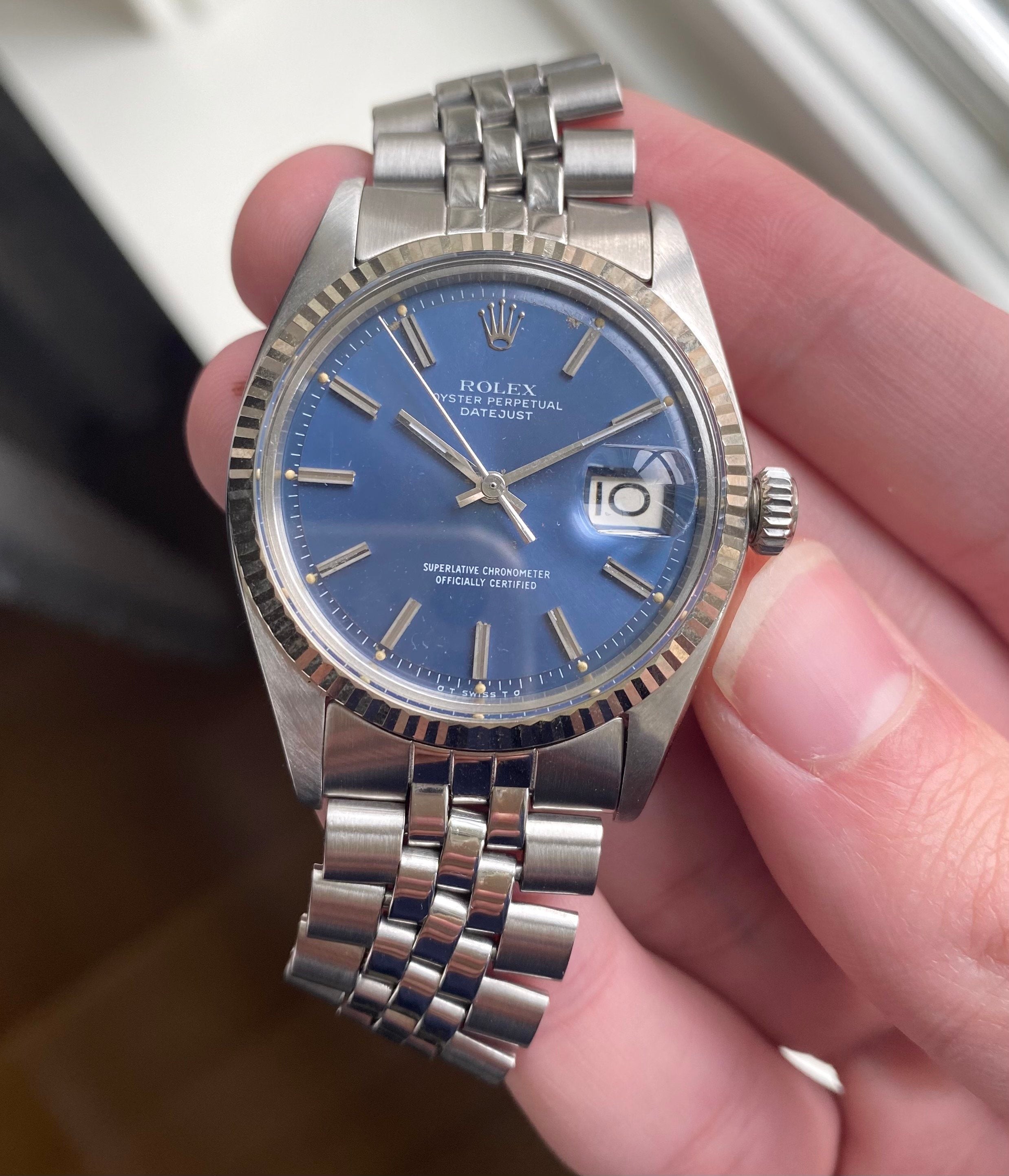 Rolex Datejust ref. 1601 — Blue Sigma Dial