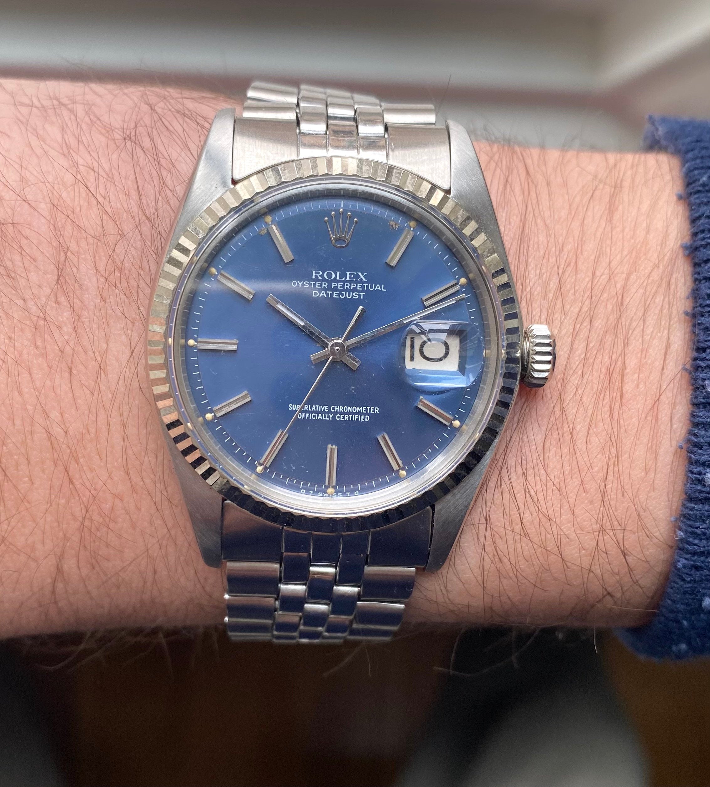 Rolex Datejust ref. 1601 — Blue Sigma Dial