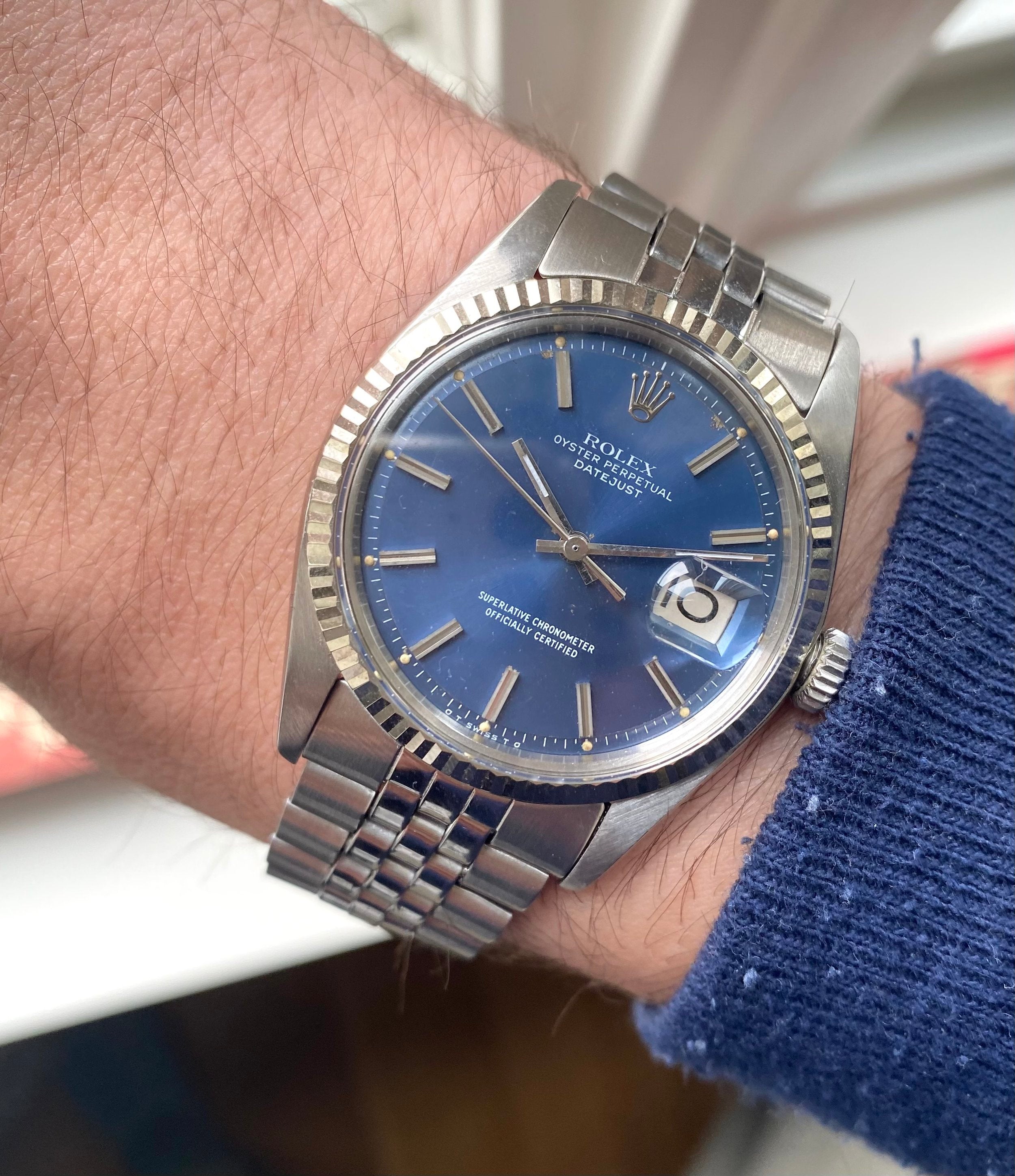 Rolex Datejust ref. 1601 — Blue Sigma Dial