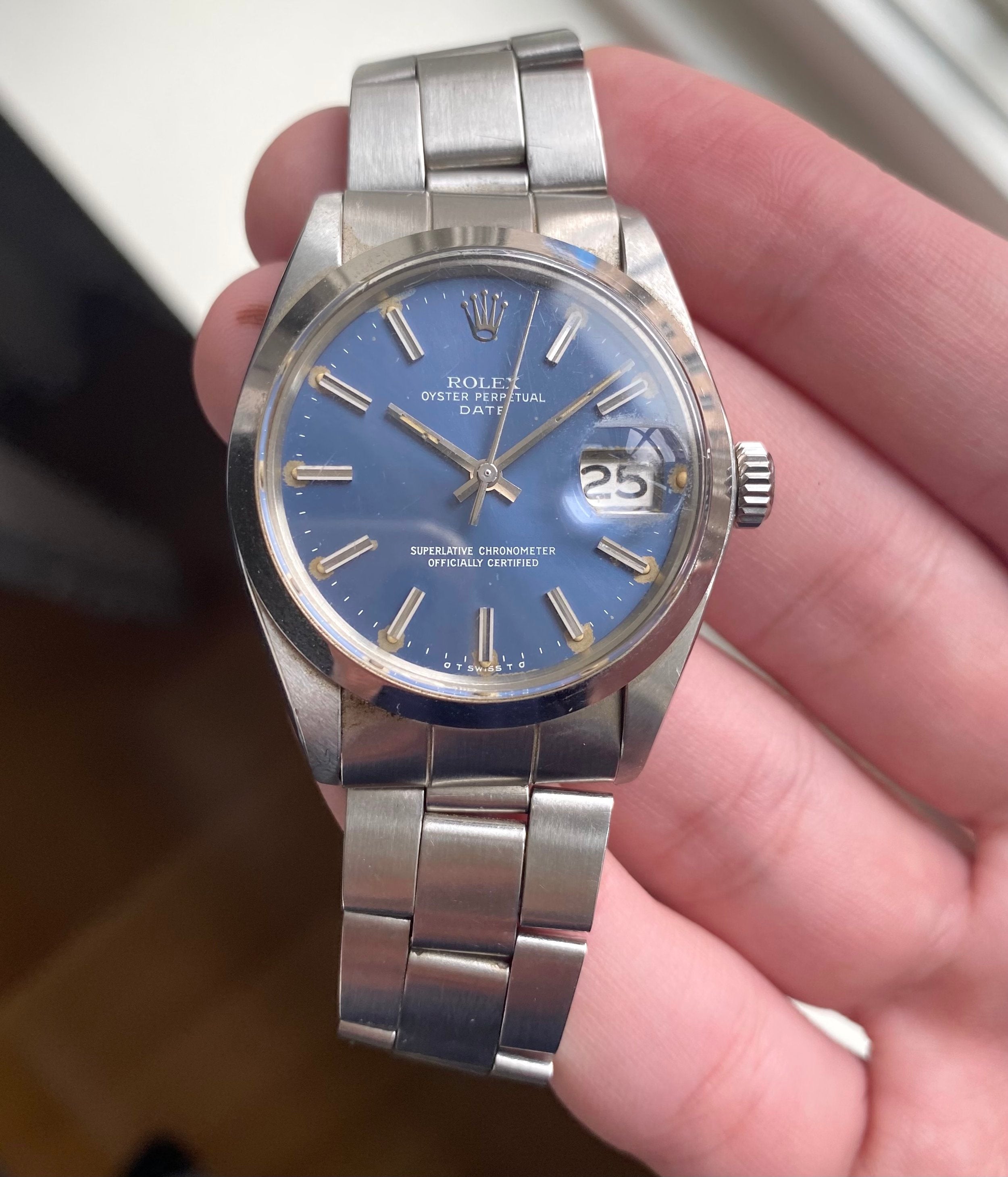 Rolex Oysterperpetual ref. 1500 — Blue Sigma Dial