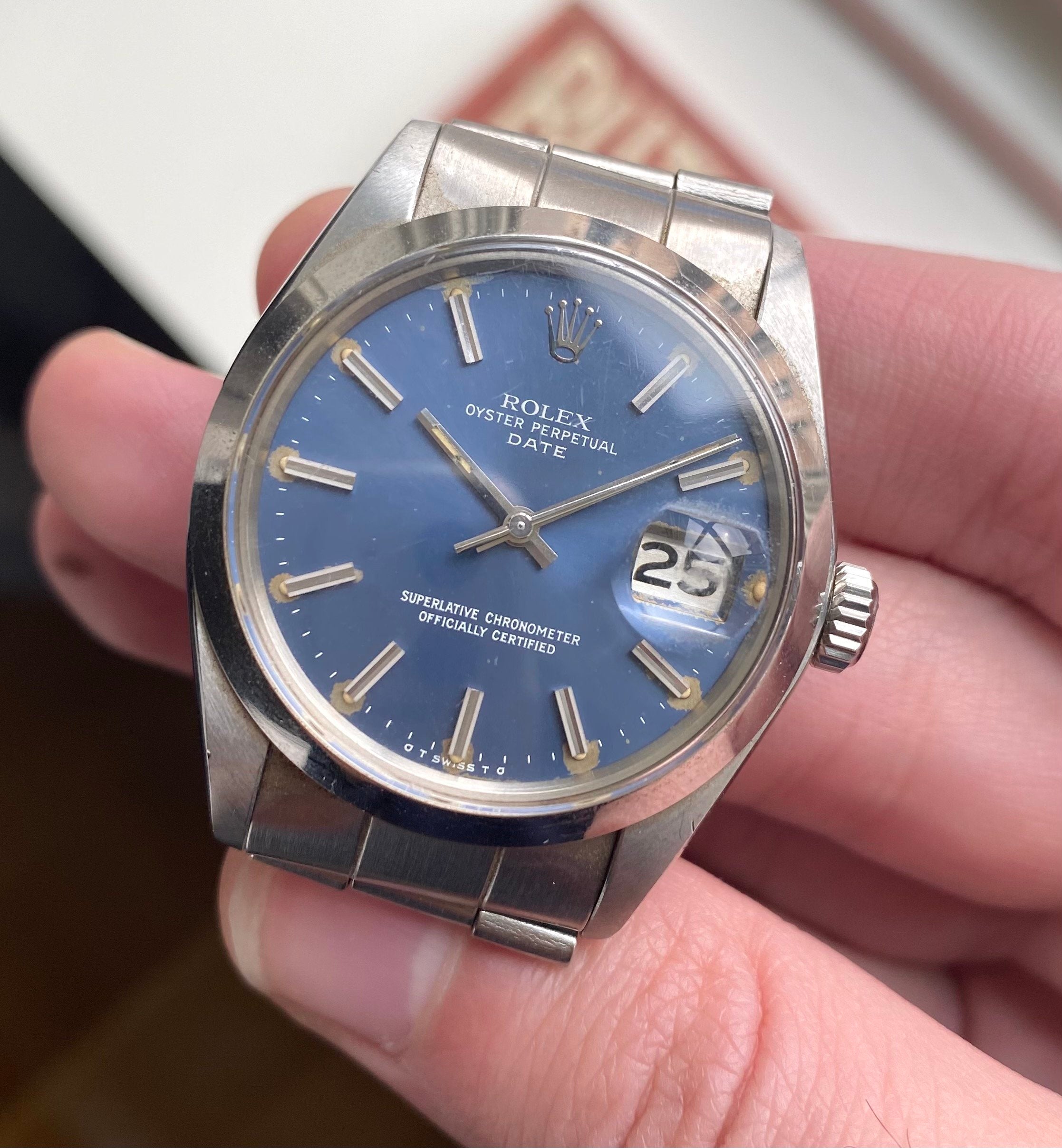 Rolex Oysterperpetual ref. 1500 — Blue Sigma Dial