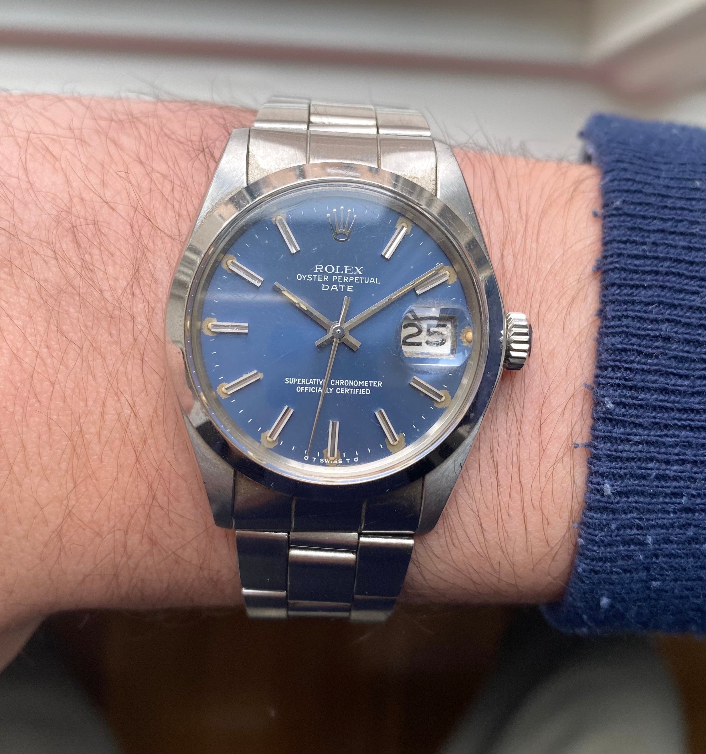 Rolex Oysterperpetual ref. 1500 — Blue Sigma Dial