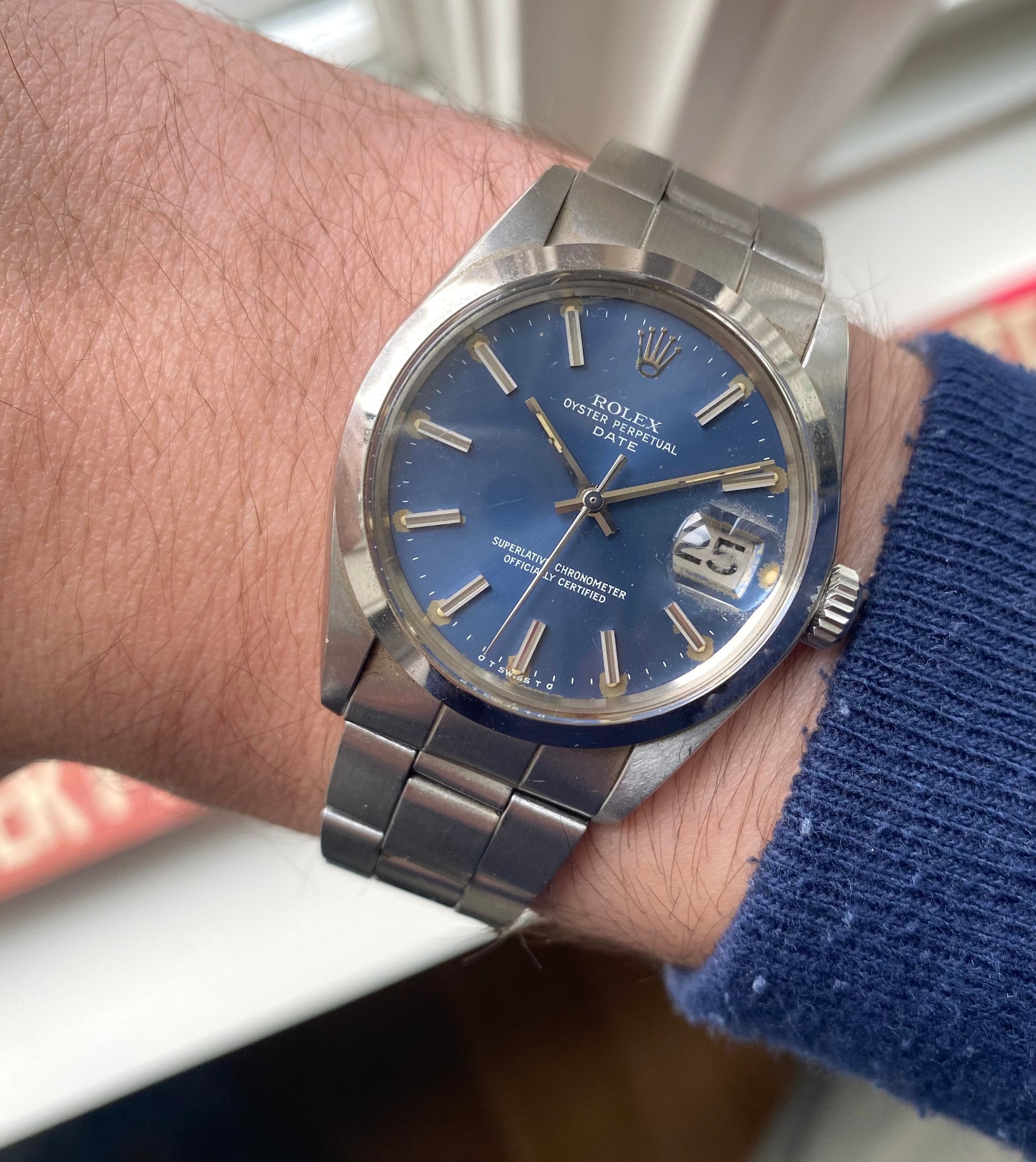 Rolex Oysterperpetual ref. 1500 — Blue Sigma Dial