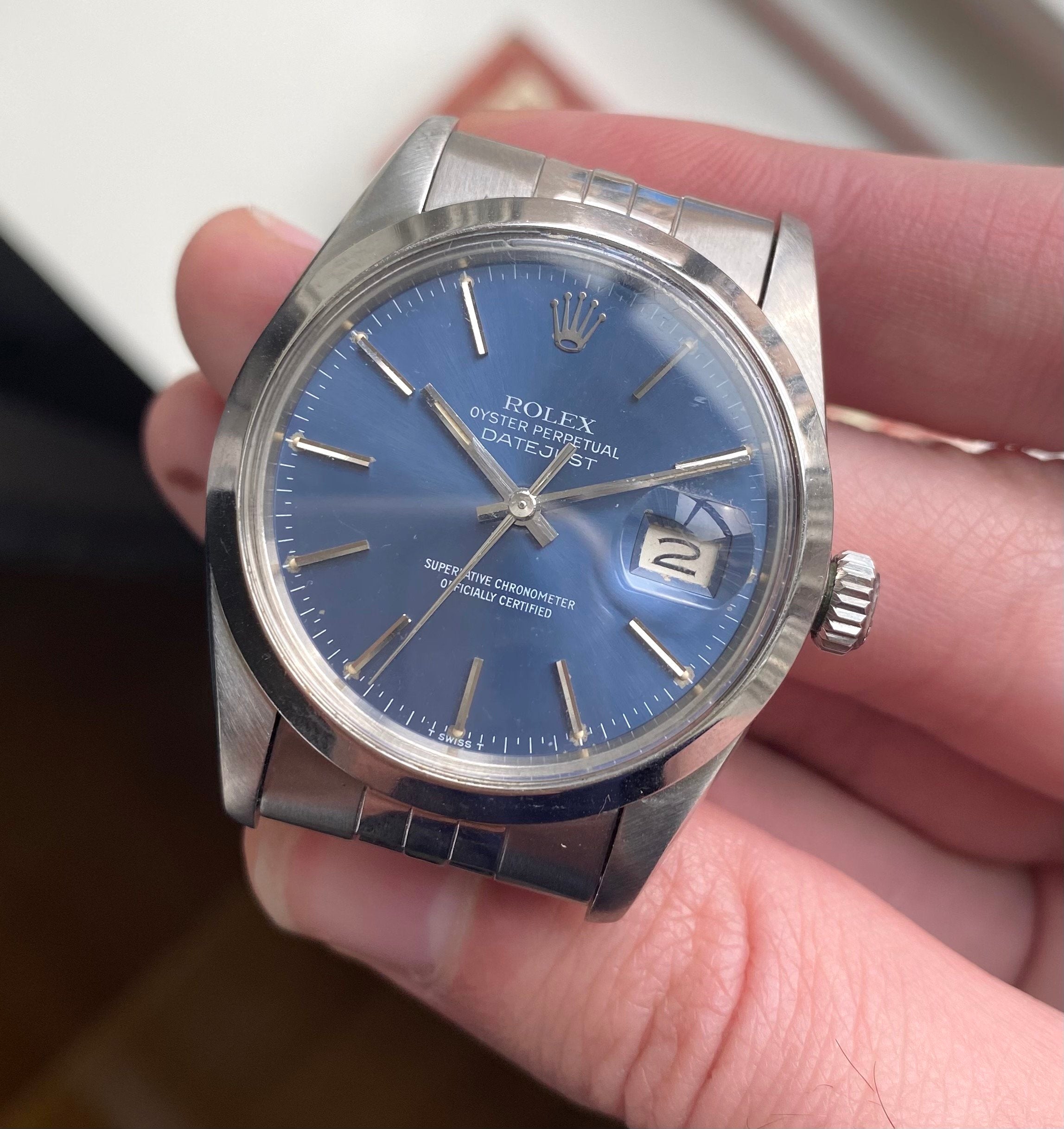 Rolex Datejust ref. 16000 — Blue Dial