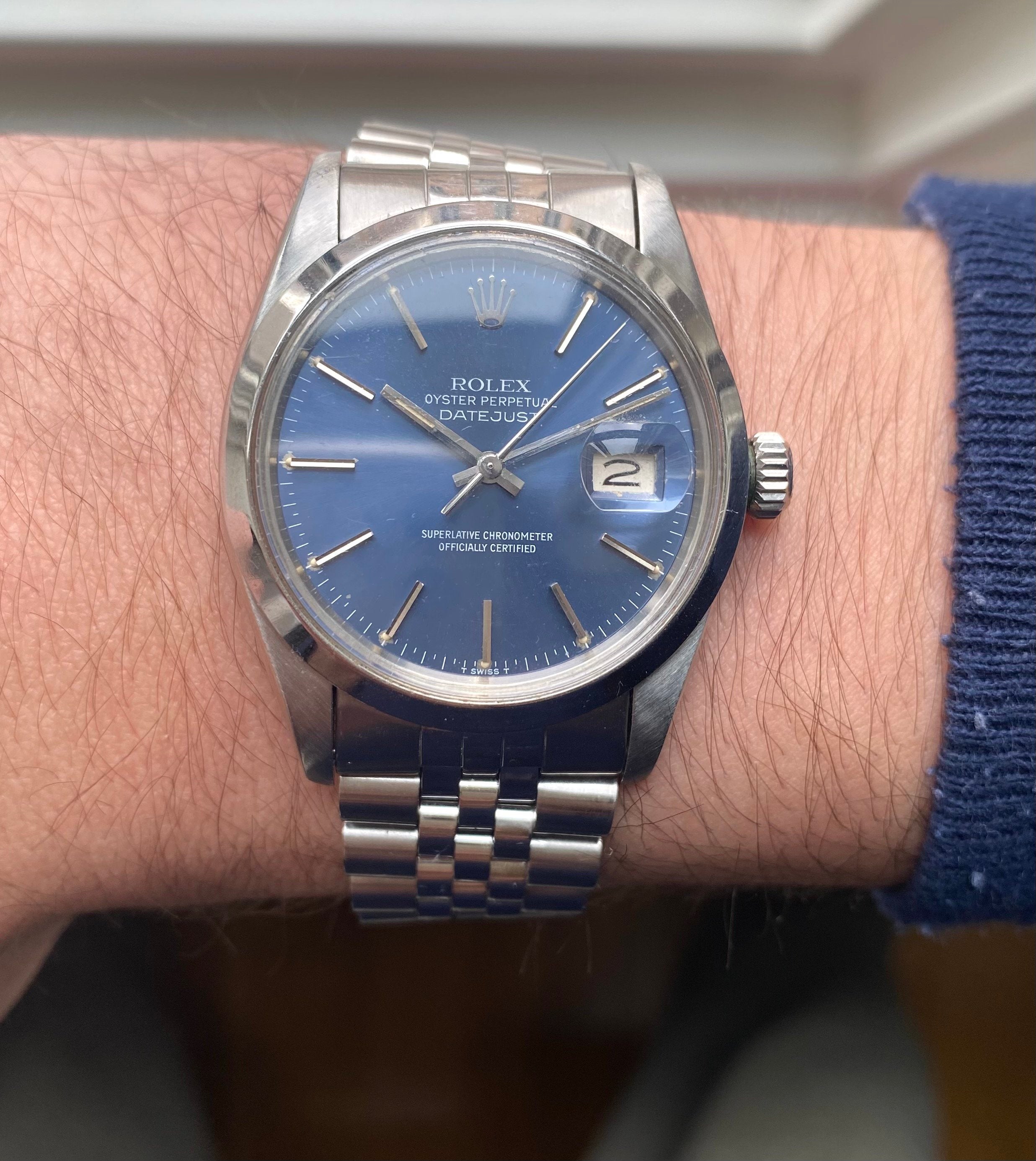 Rolex Datejust ref. 16000 — Blue Dial