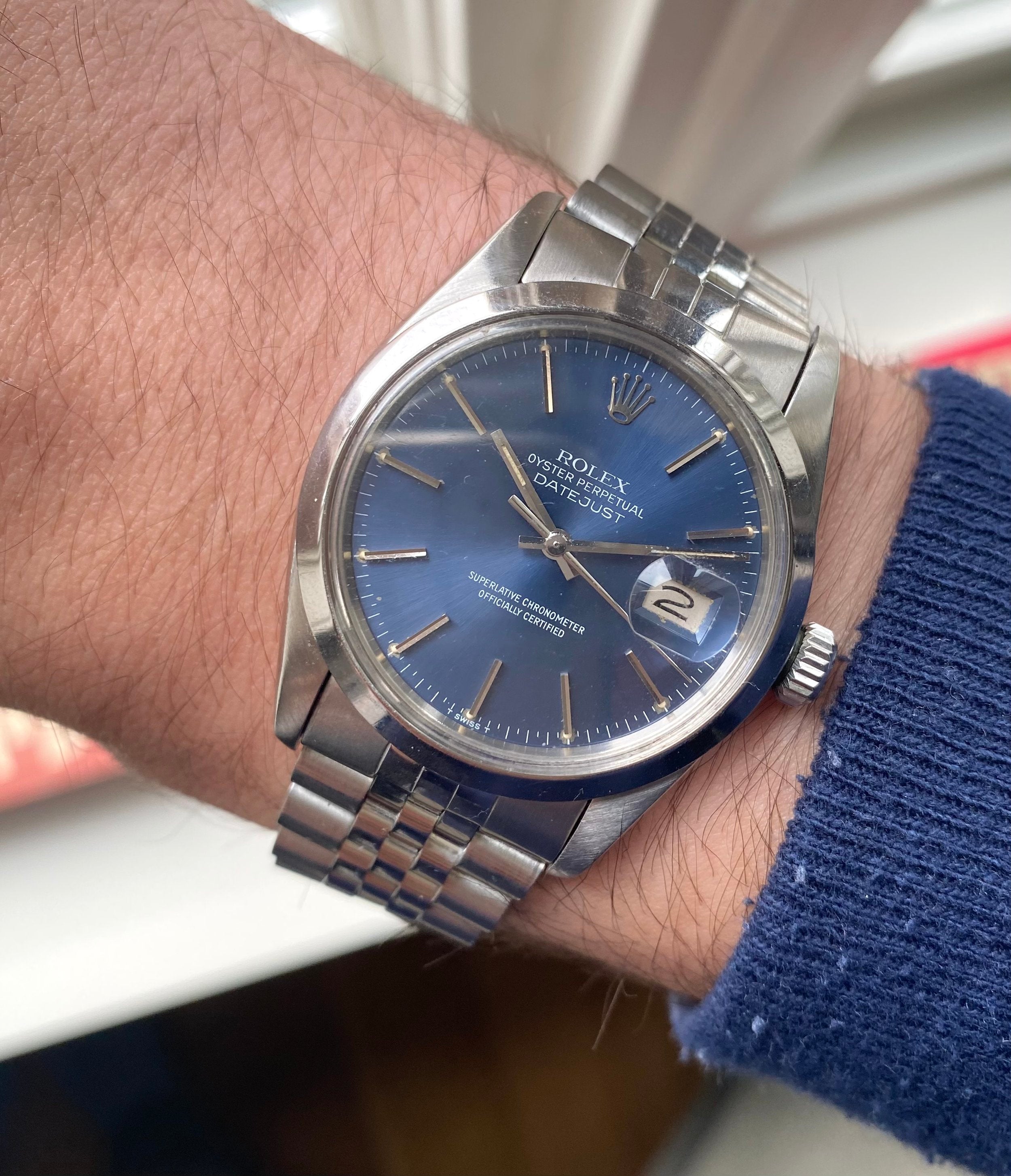 Rolex Datejust ref. 16000 — Blue Dial