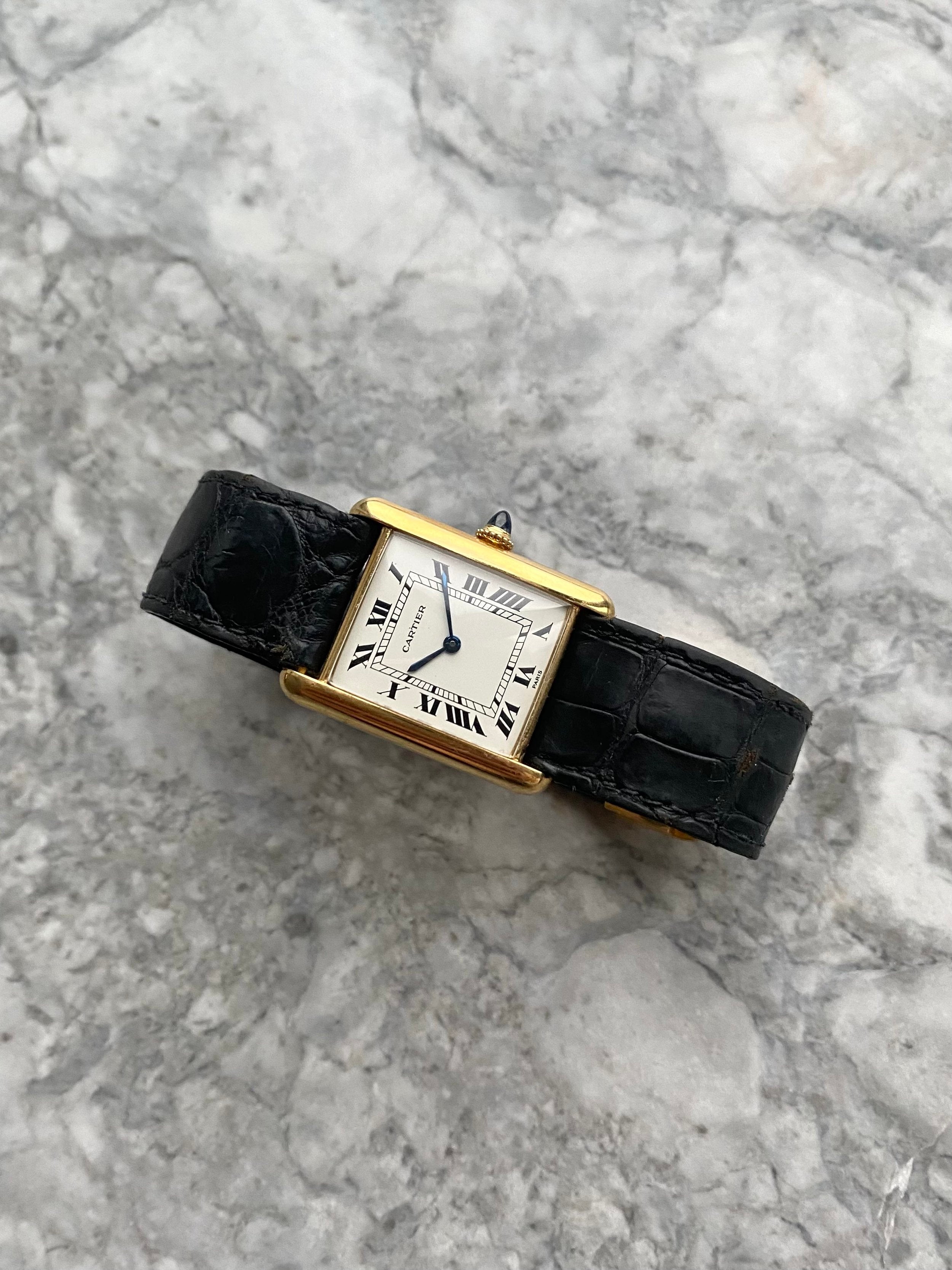 Cartier Tank Louis - 18K Gold “Paris” Dial.