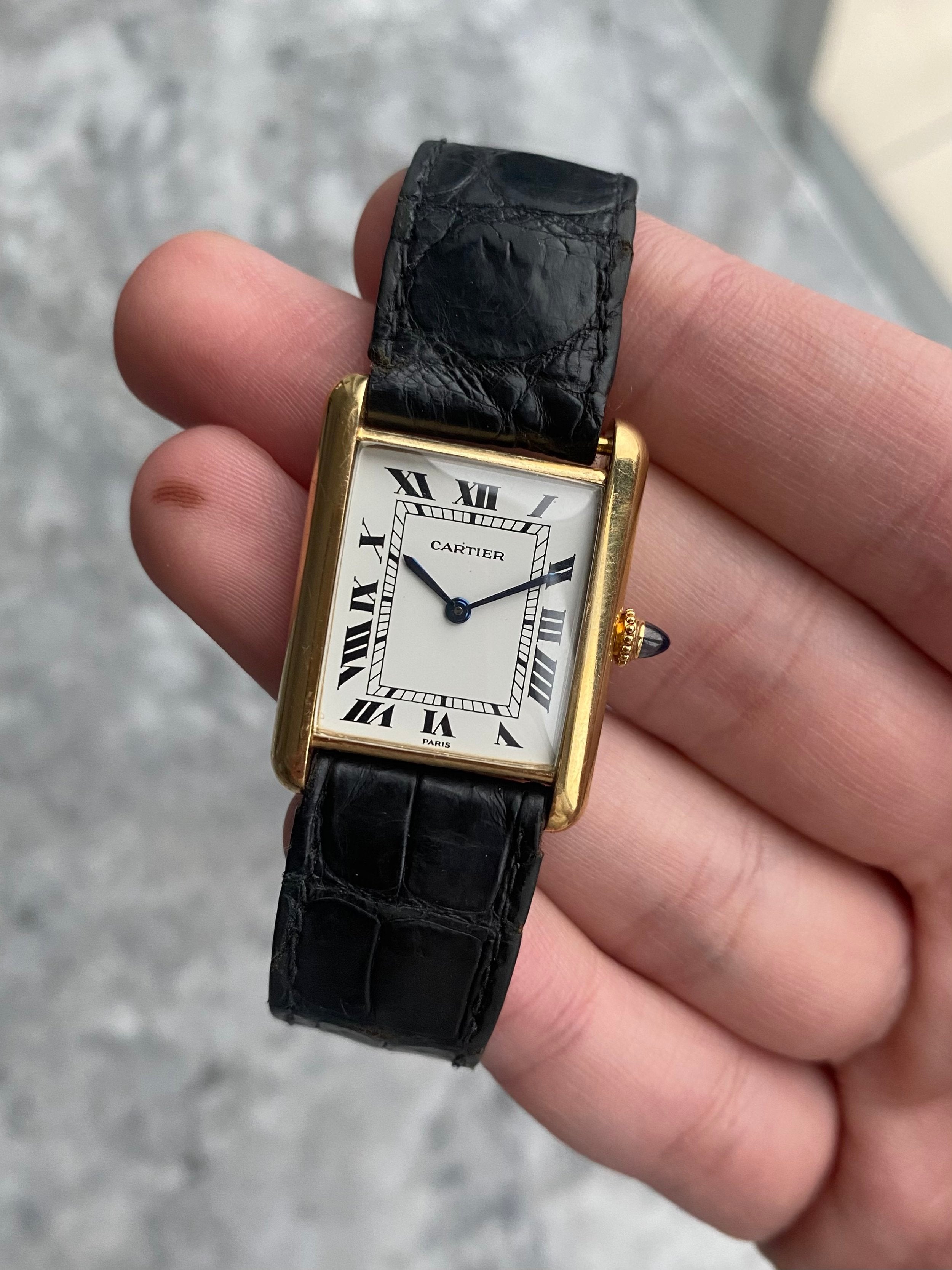 Cartier Tank Louis - 18K Gold “Paris” Dial.