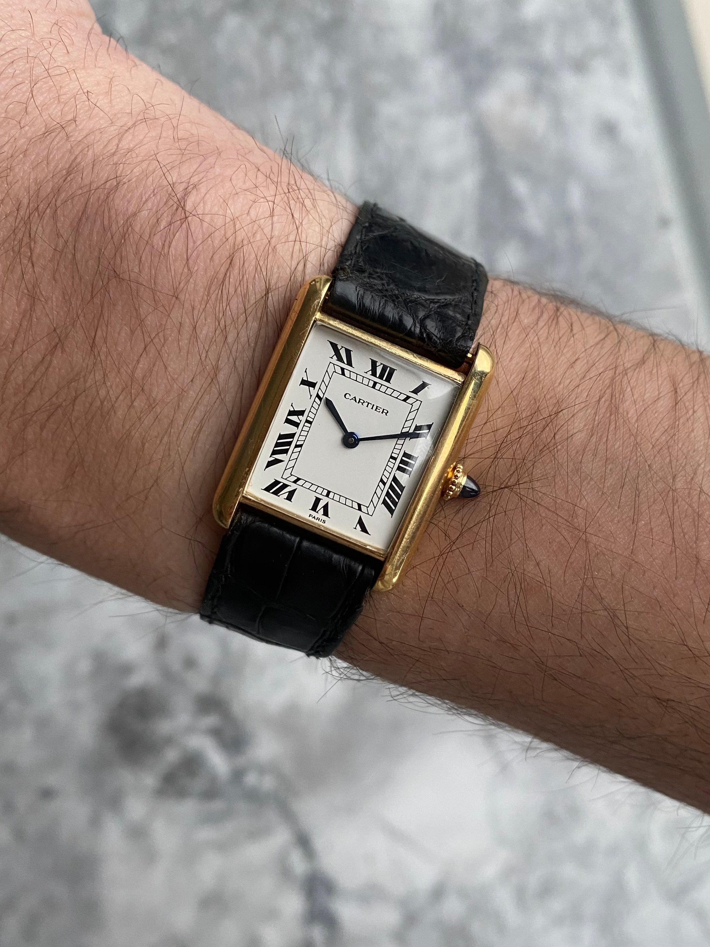 Cartier Tank Louis - 18K Gold “Paris” Dial.