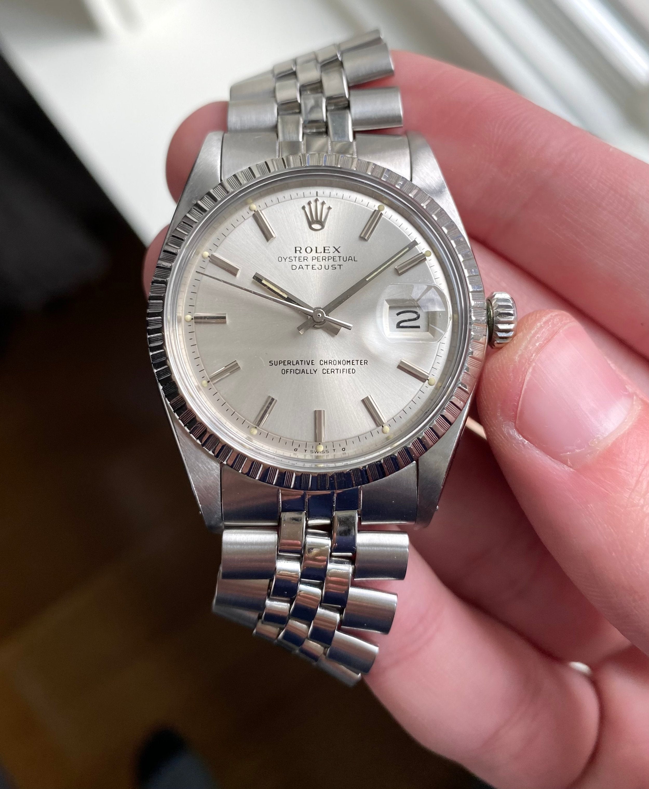 Rolex Datejust ref. 1603 — Silver Sigma Dial