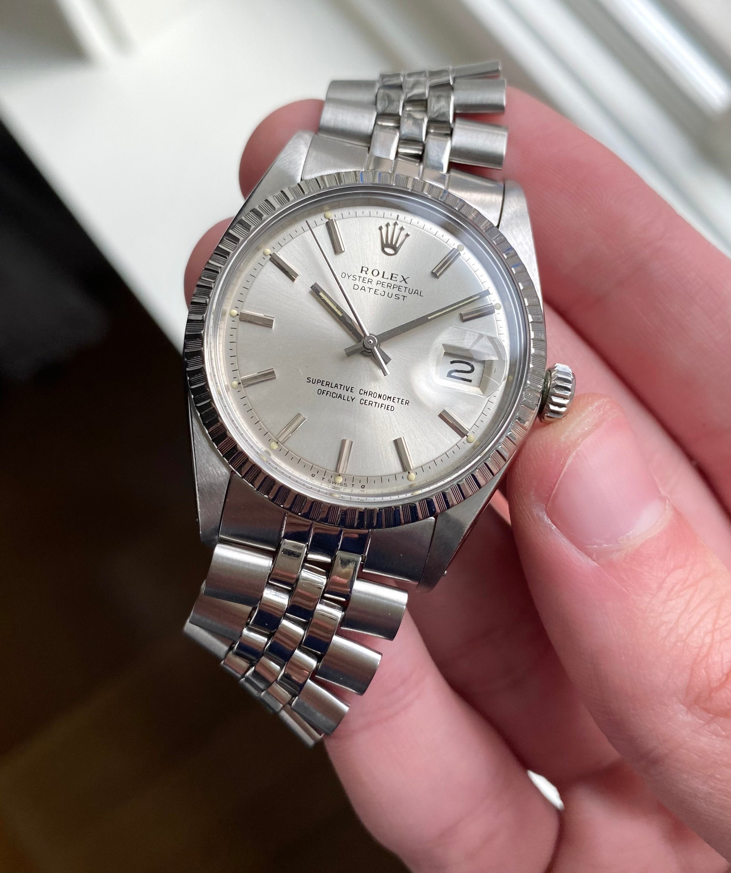 Rolex Datejust ref. 1603 — Silver Sigma Dial