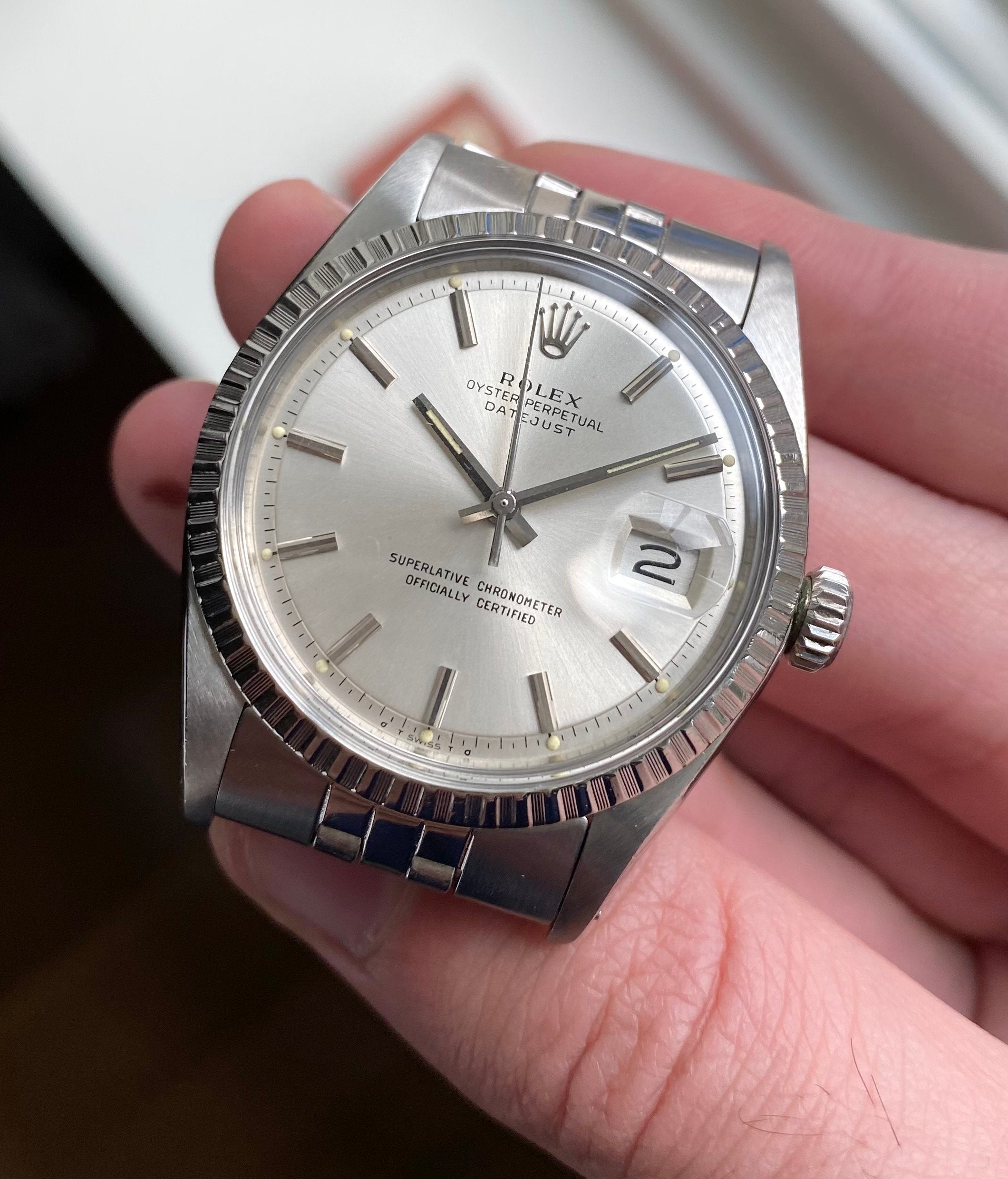 Rolex Datejust ref. 1603 — Silver Sigma Dial