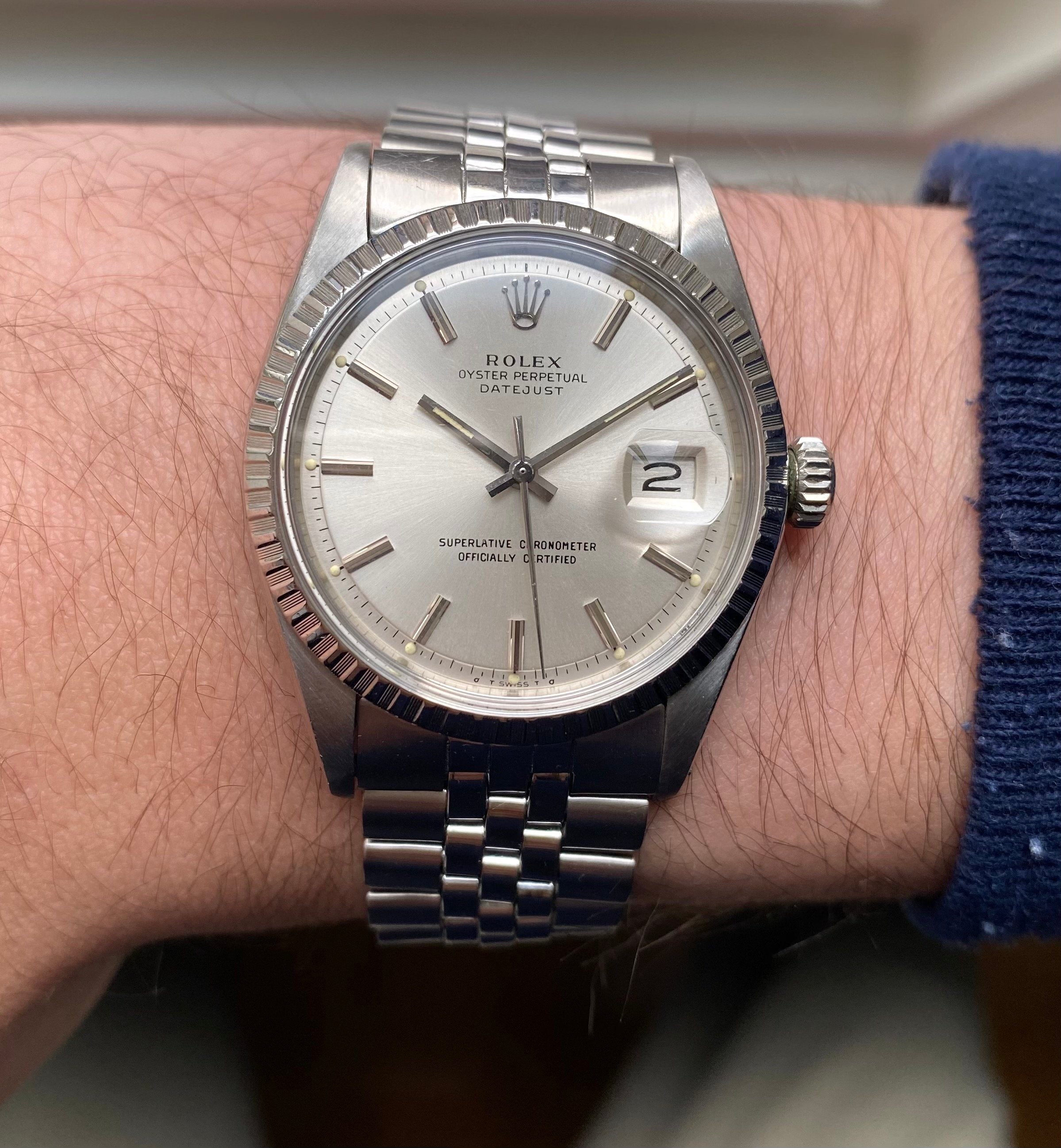 Rolex Datejust ref. 1603 — Silver Sigma Dial