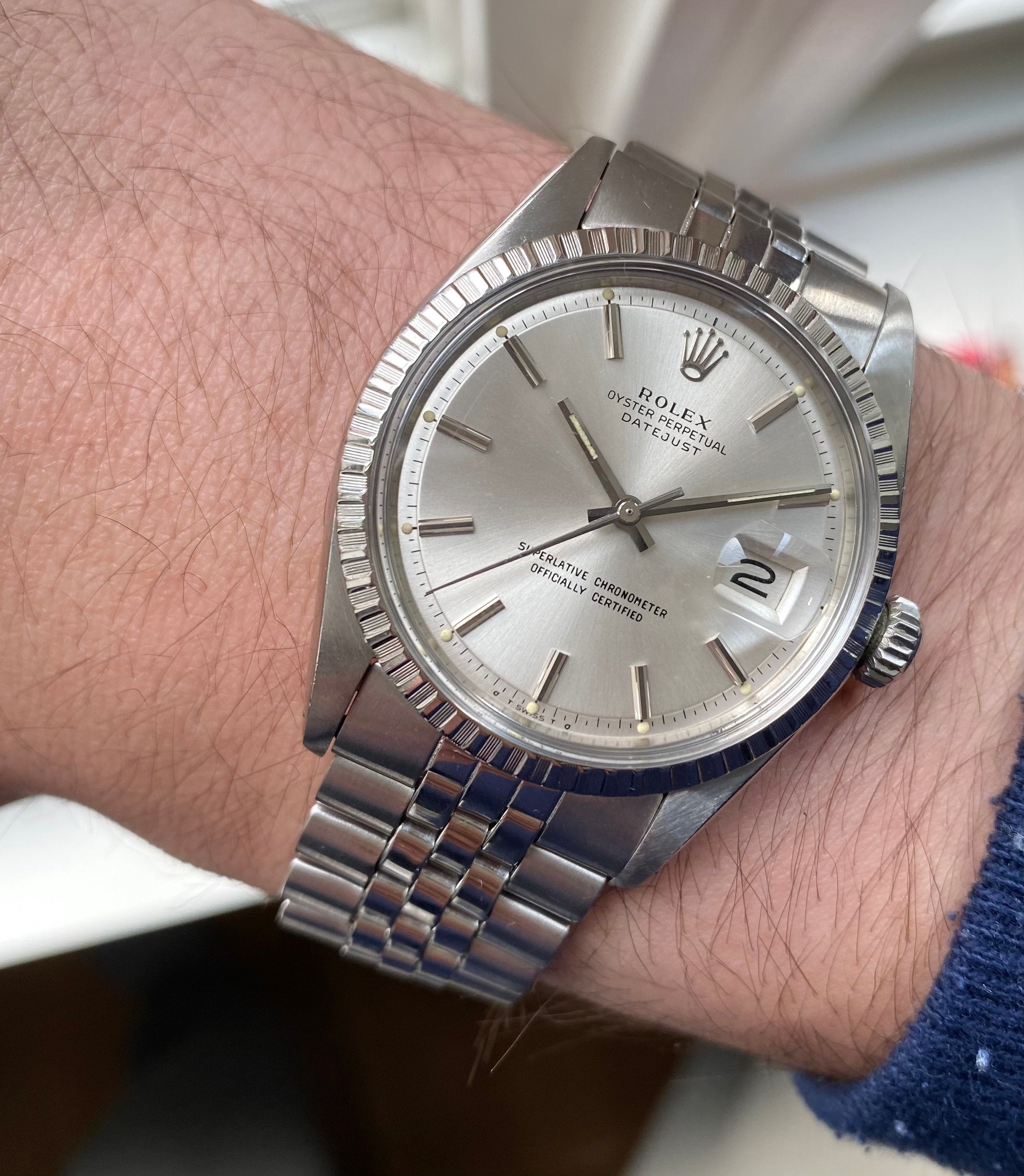 Rolex Datejust ref. 1603 — Silver Sigma Dial