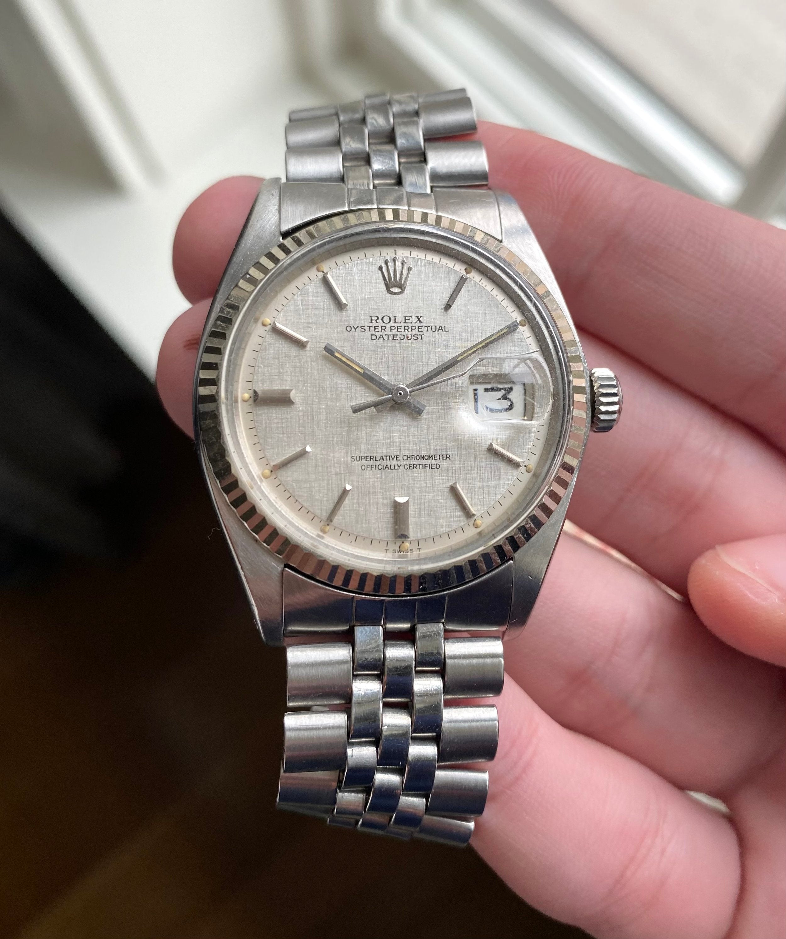 Rolex Datejust ref. 1601 — Silver Linen