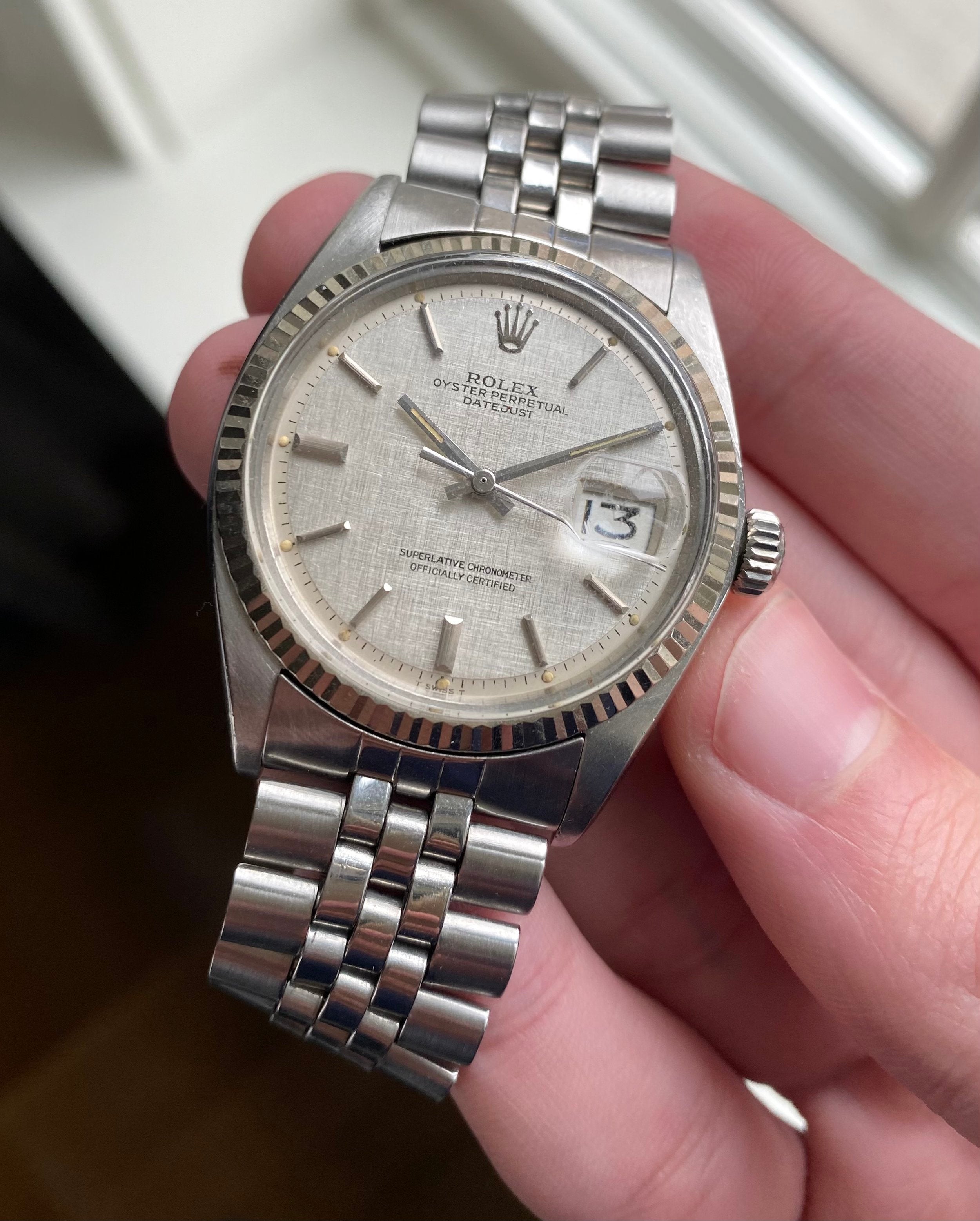 Rolex Datejust ref. 1601 — Silver Linen