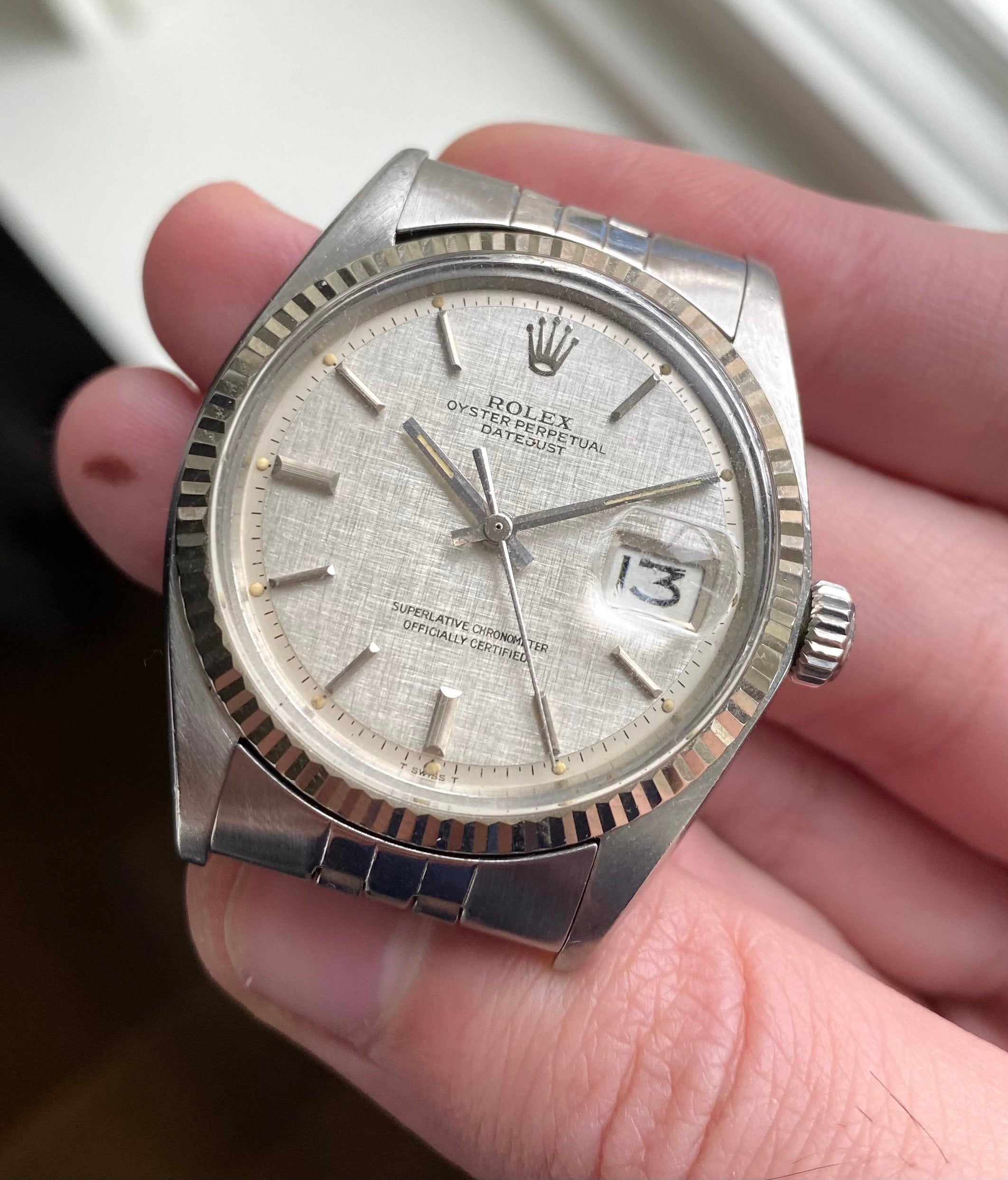 Rolex Datejust ref. 1601 — Silver Linen