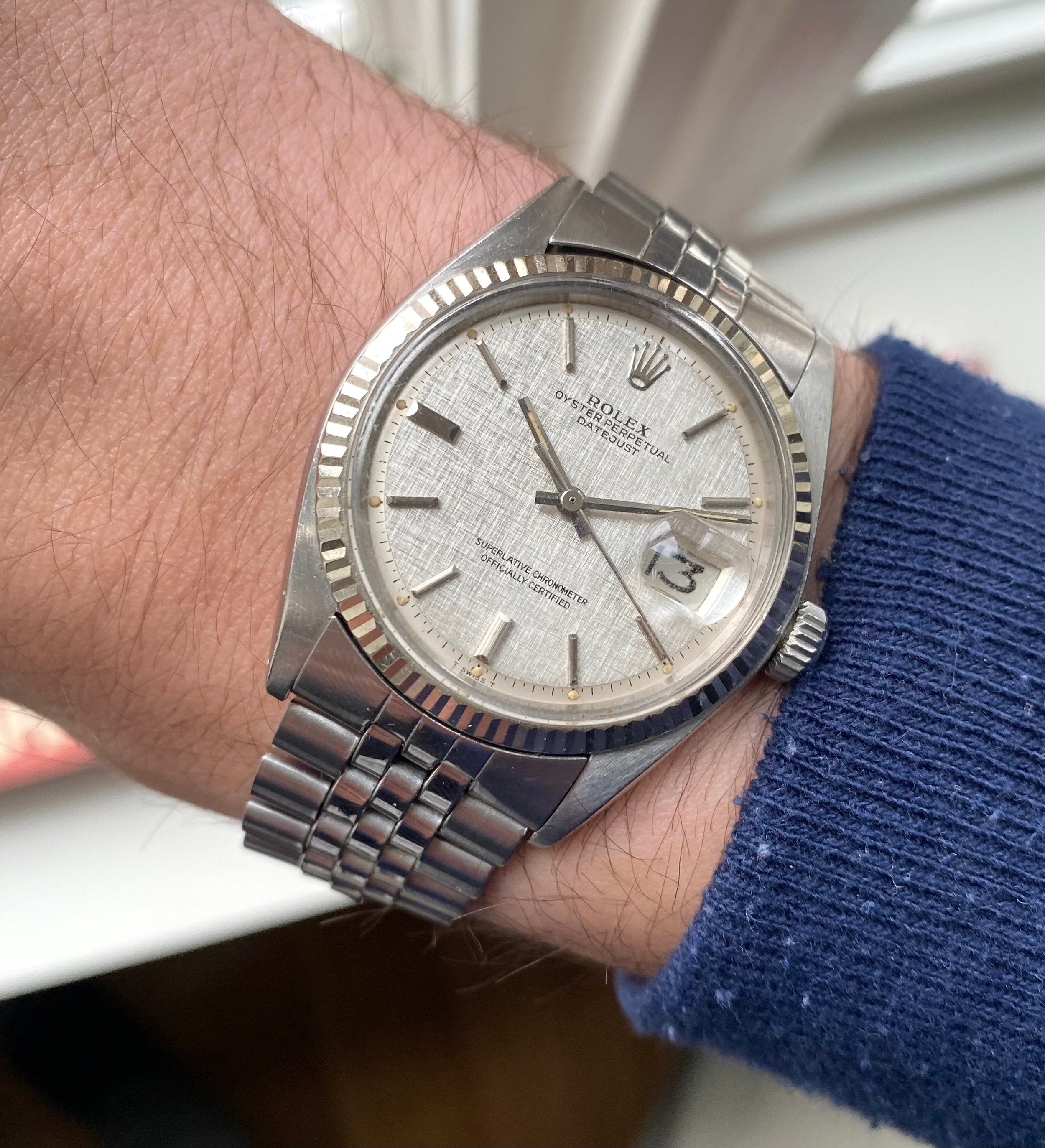 Rolex Datejust ref. 1601 — Silver Linen