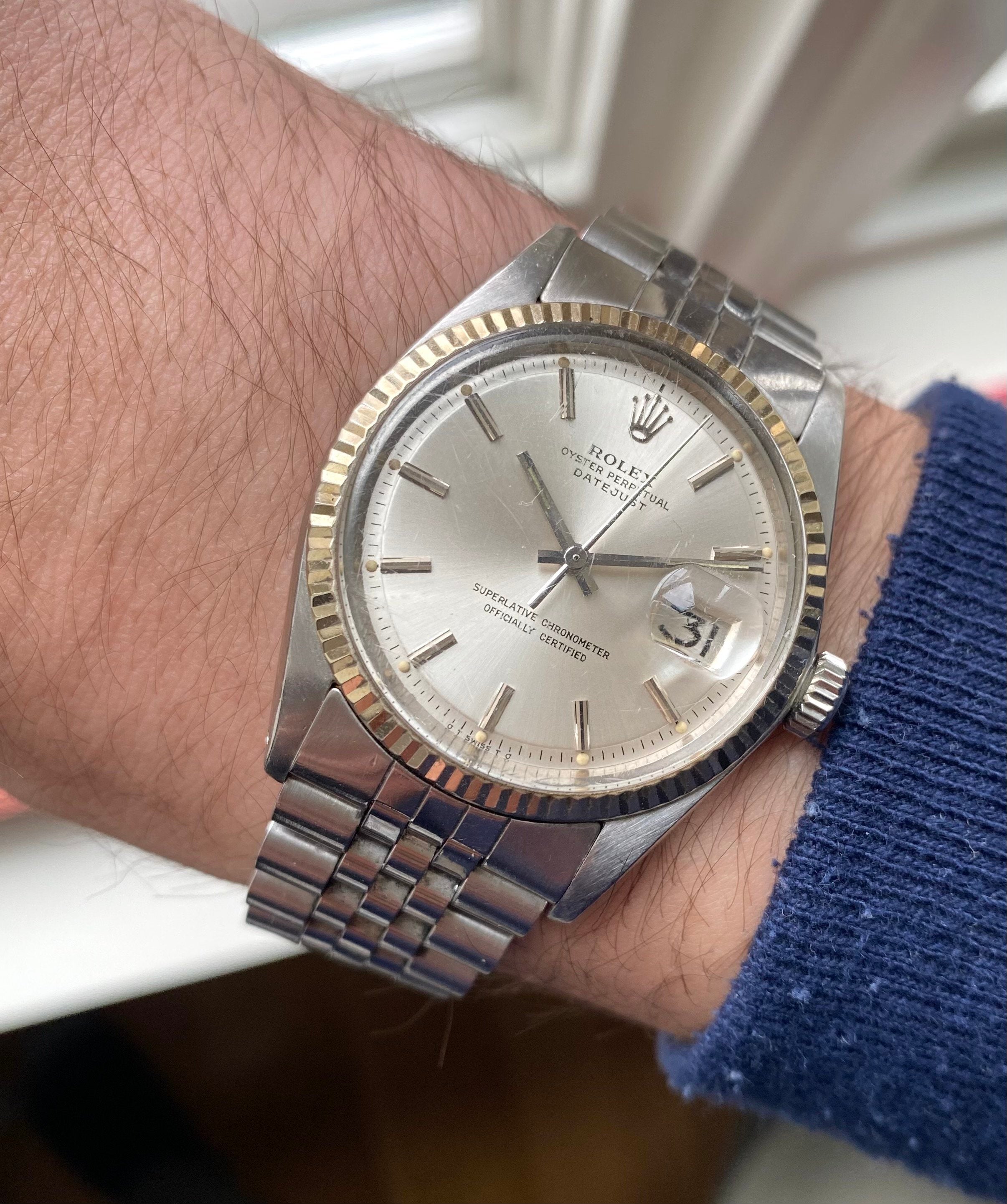 Rolex Datejust ref. 1601 — Silver Sigma Dial